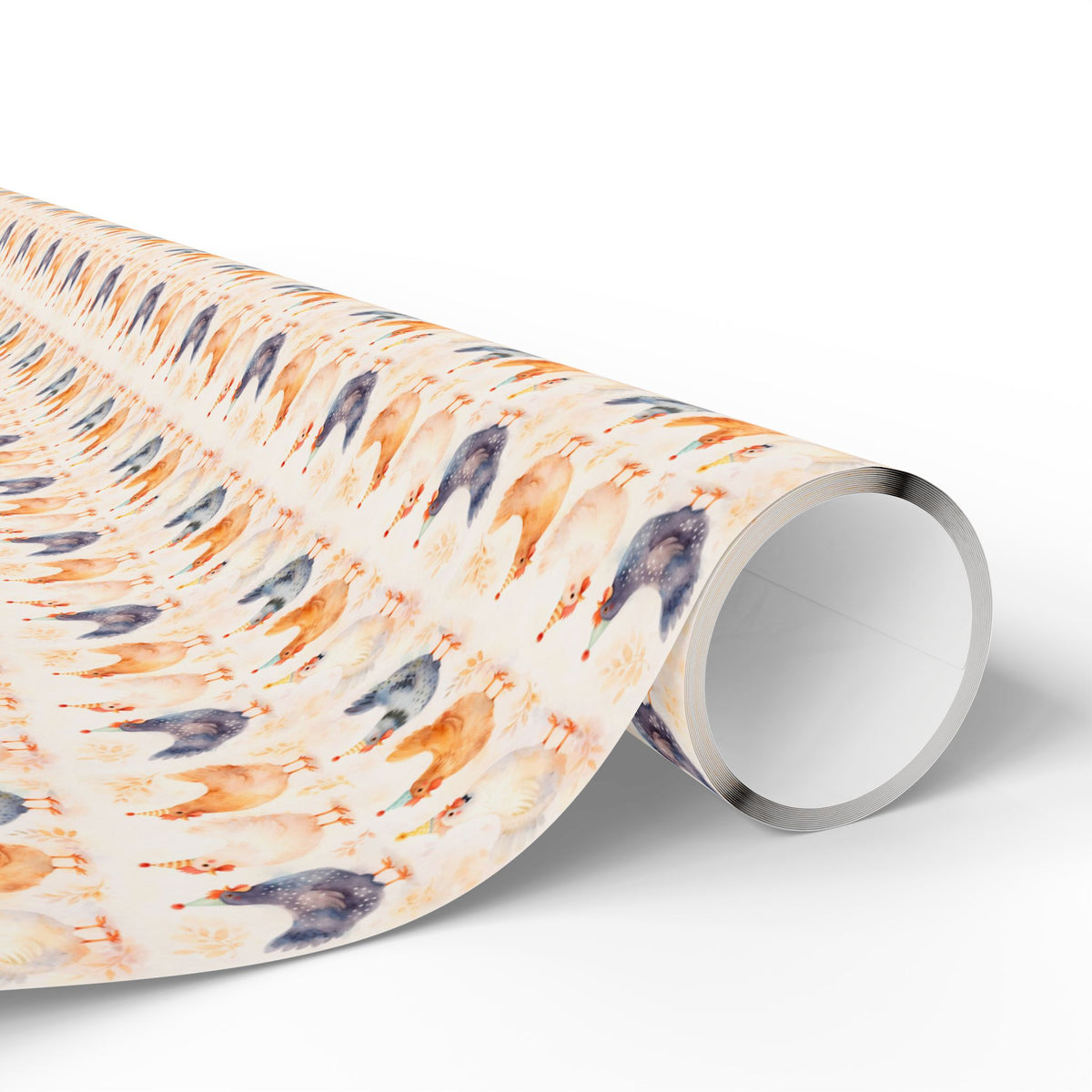 Chicken Watercolor Pattern Wrapping Paper Roll — Cute Pet Gift Wrap