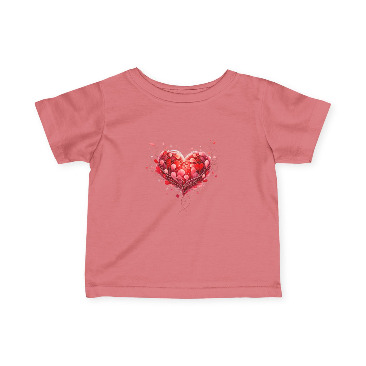 Infant Tee with Watercolor Heart – Baby Valentine Shirt
