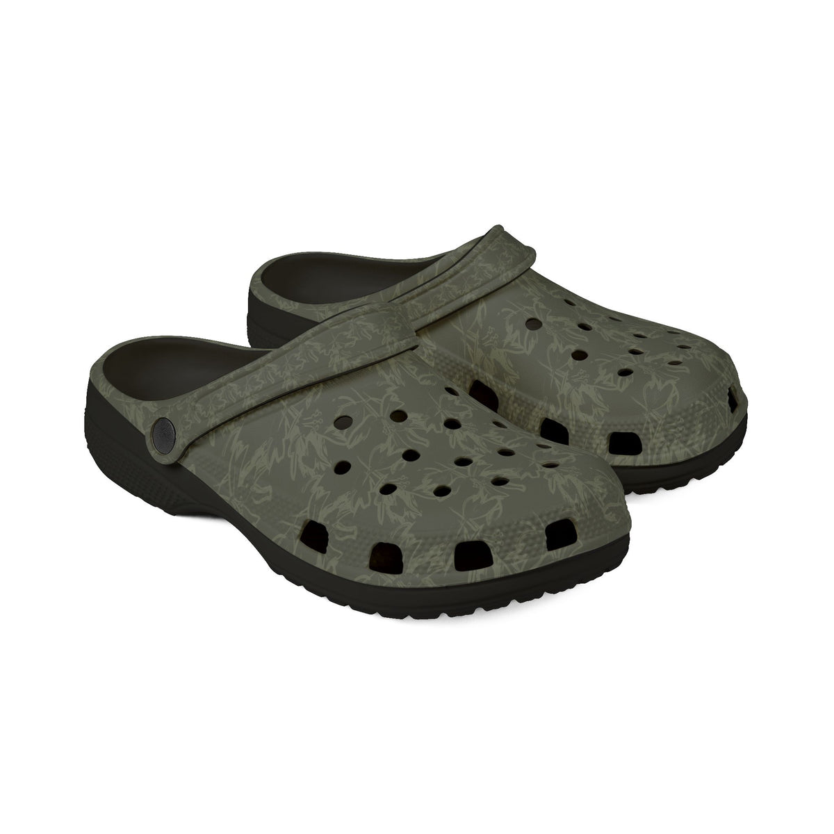 Olive Camouflage EVA Foam Clogs – Lightweight Garden & Casual Slip-On Shoes