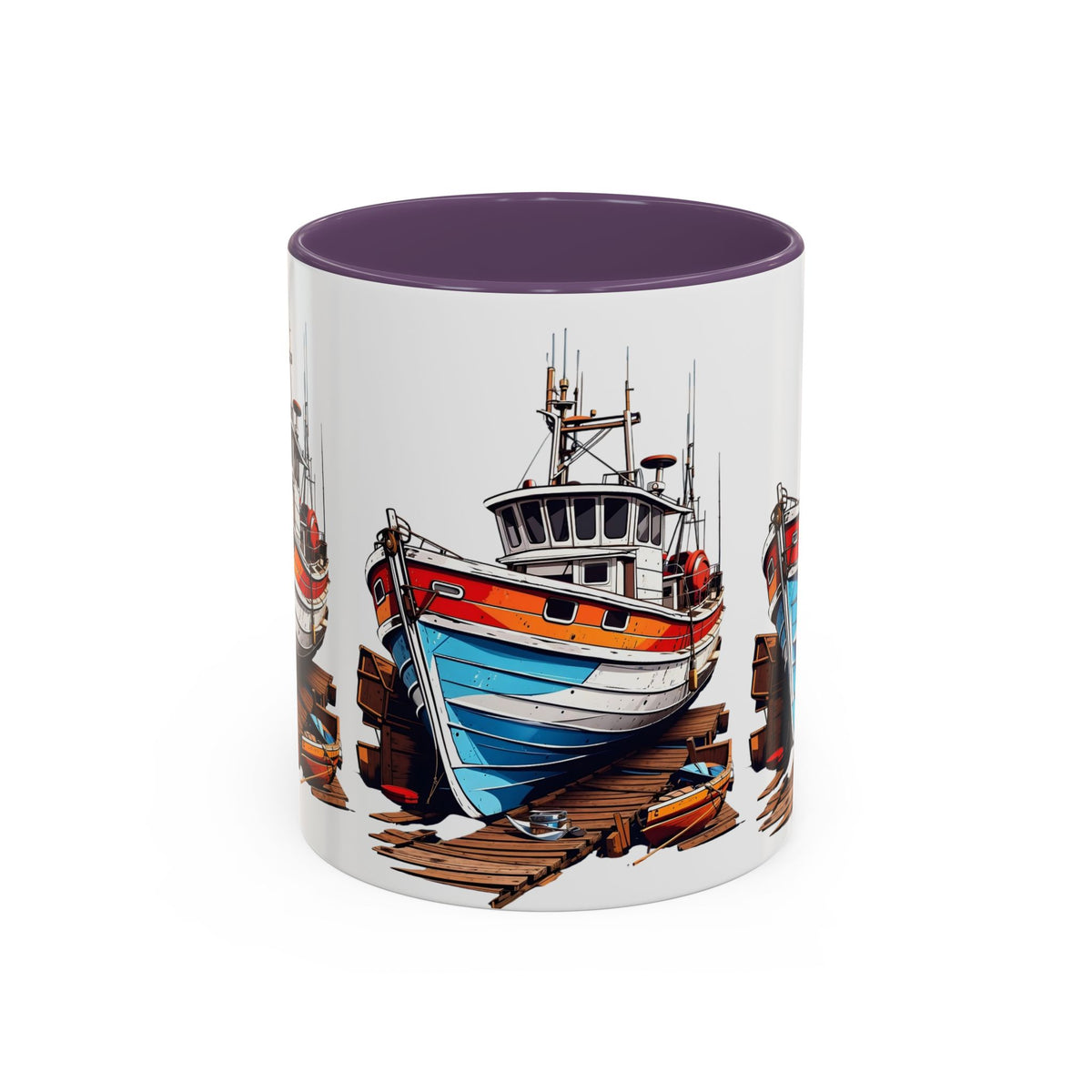 Nautical Accent Coffee Mug | Perfect for Boat Lovers, Sailor Gifts, Coastal Decor, Unique Gift Idea, Custom Artwork Mug