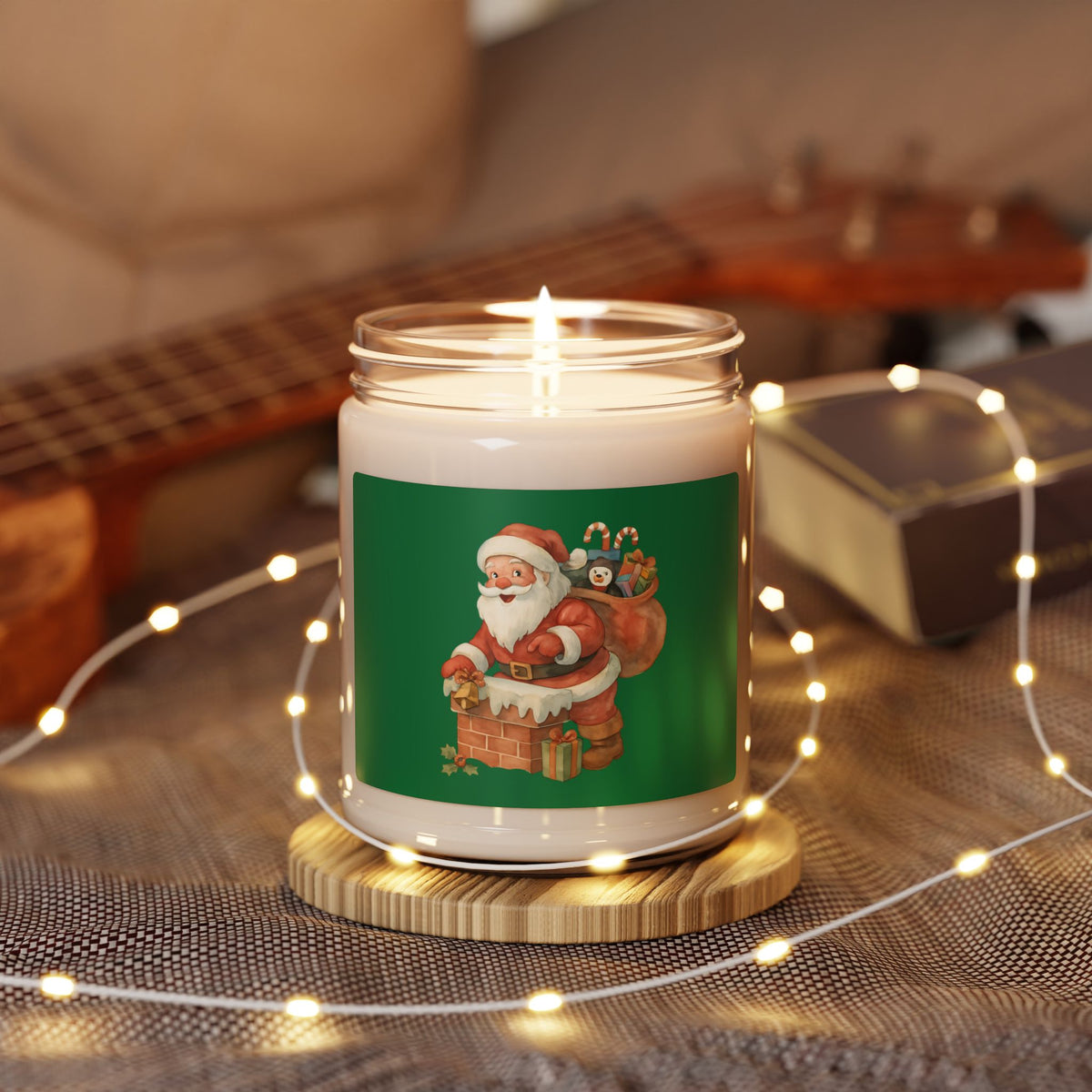 Christmas Santa Scented Candle, Holiday Candle Gift, Cozy Winter Candle, Seasonal Decor, Perfect for Christmas