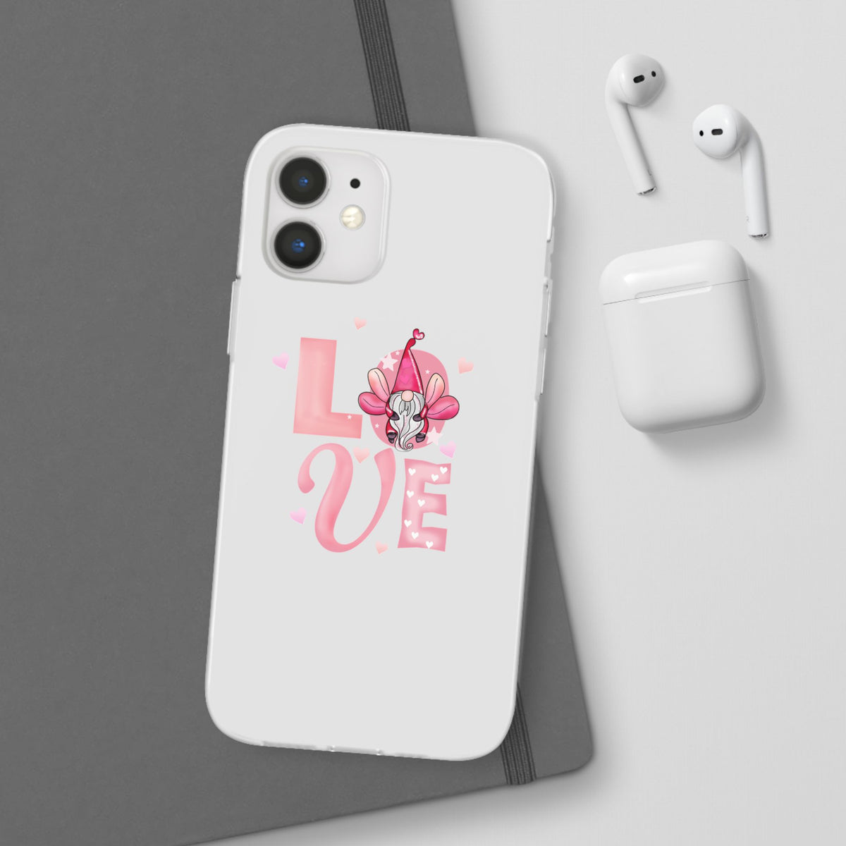 Love Gnome Phone Case — Cute Pink Valentine Flexi Case