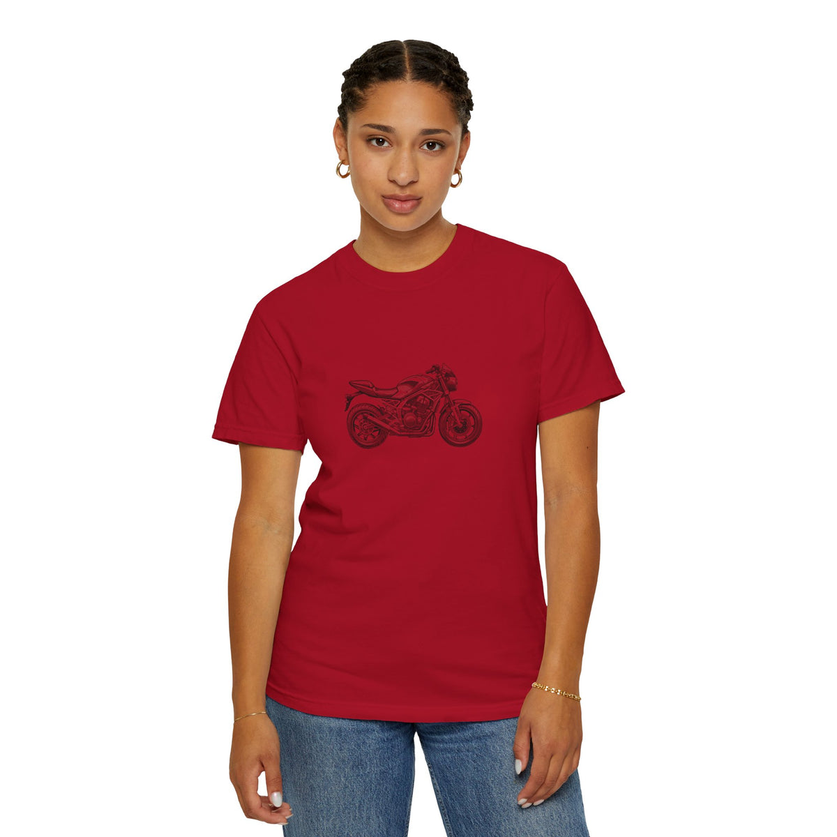 Motorcycle Vibes Unisex Garment-Dyed T-Shirt, Biker Tee for Motorcycle Enthusiasts, Gift for Riders, Casual Wear, Adventure Apparel