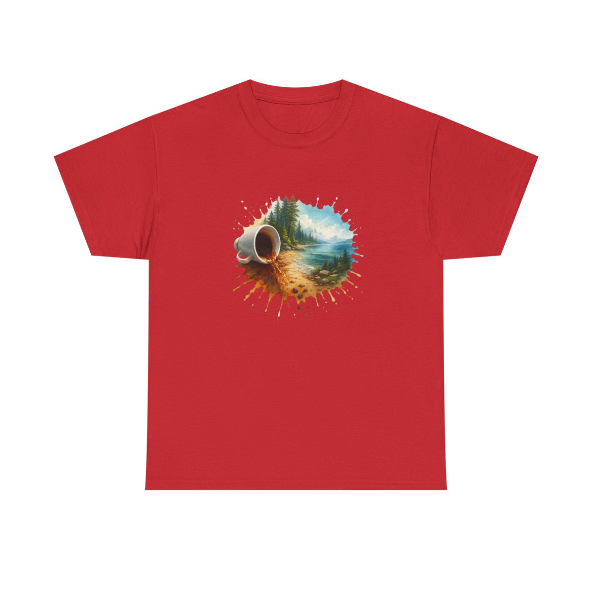 Nature-Inspired Unisex Heavy Cotton Tee, Casual Outfit, Gift for Nature Lovers, Camping Apparel, Outdoor Adventure Shirt