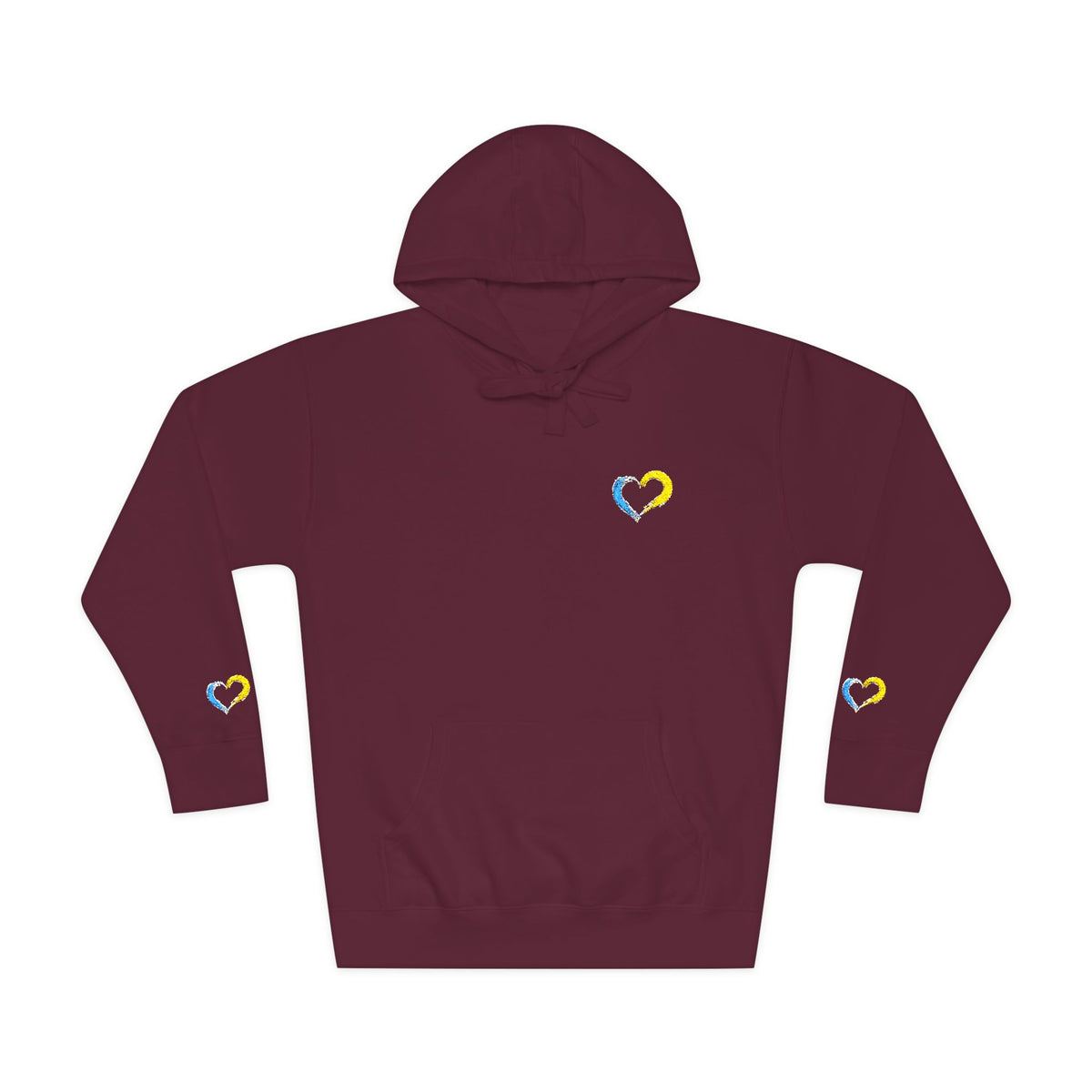 Colorful Heart Unisex Fleece Hoodie | Cozy Gift for Friends, Valentine's Day, Anniversary, Casual Wear, Spring Fashion