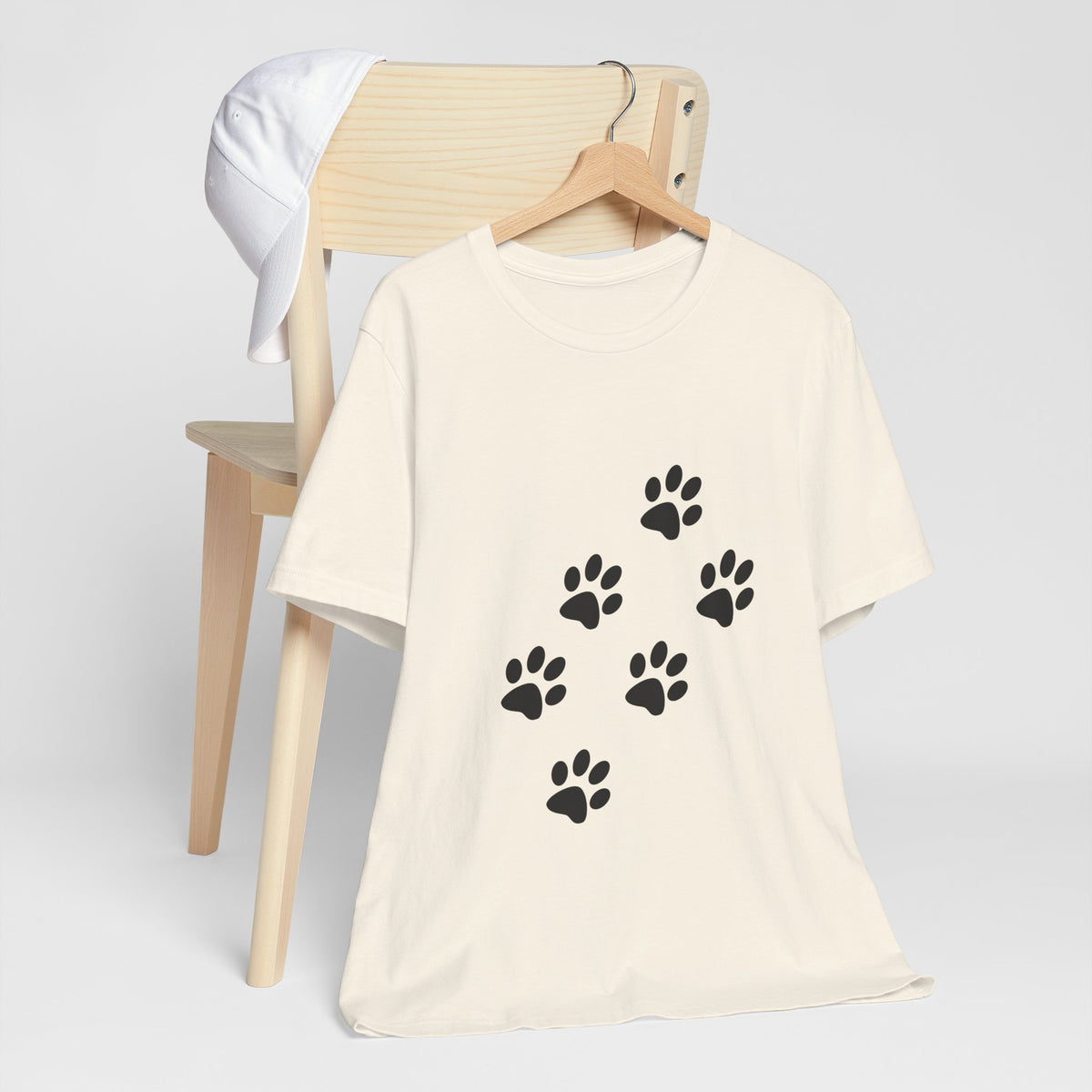 Paw Print Short Sleeve Tee | Unisex Animal Lover Shirt, Pet Owner Gift, Casual Wear, Gifts for Dog Lovers, Comfortable T-Shirt