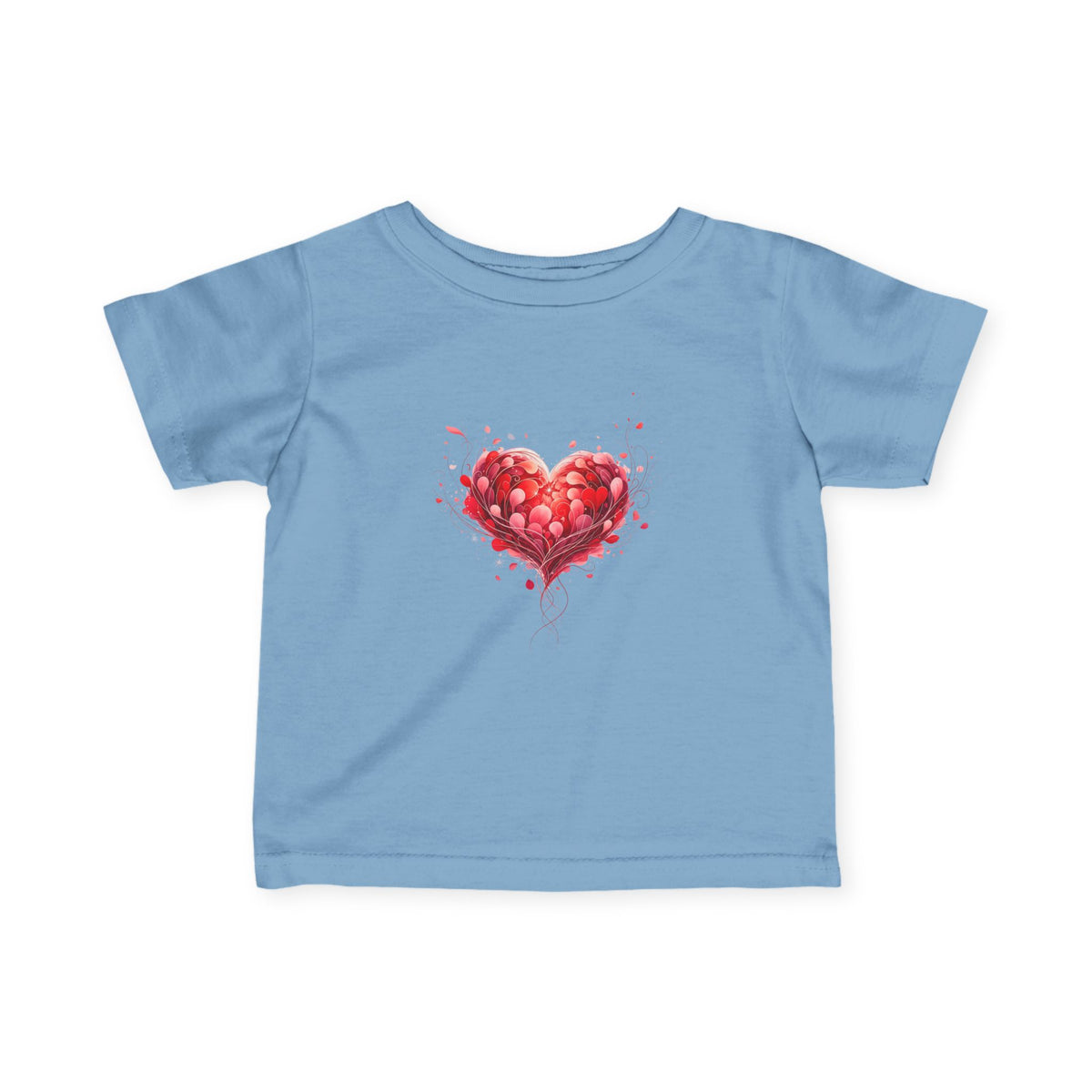 Infant Tee with Watercolor Heart – Baby Valentine Shirt