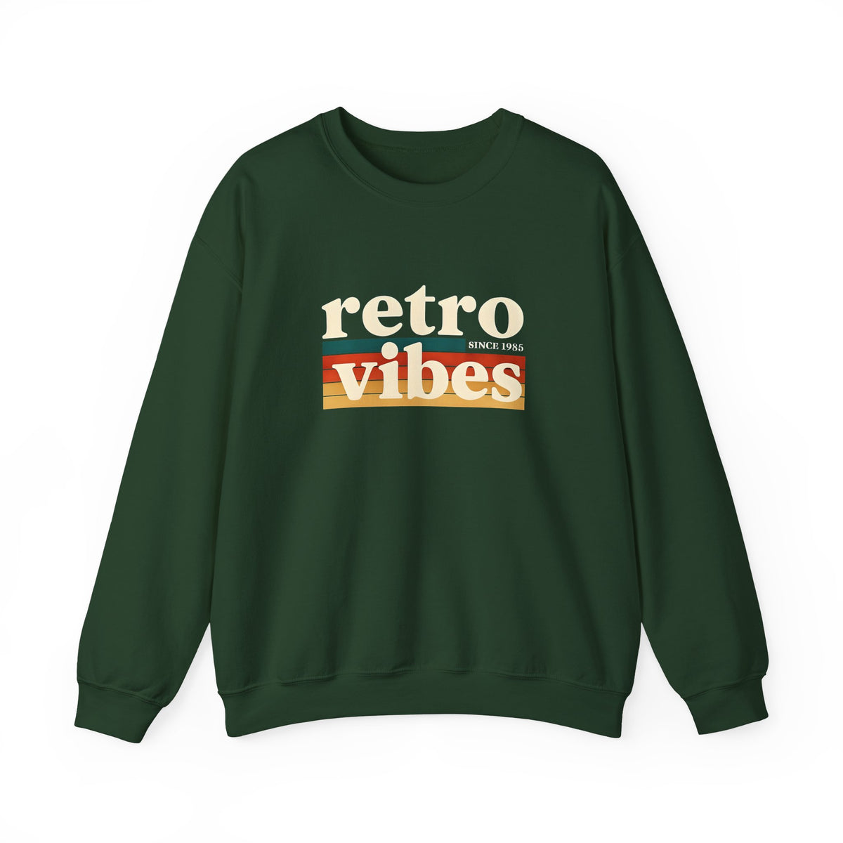 Retro Vibes Crewneck Sweatshirt, Unisex Vintage Style, Cozy Fall Fashion, Gift for Music Lovers, Chill Weekend Wear