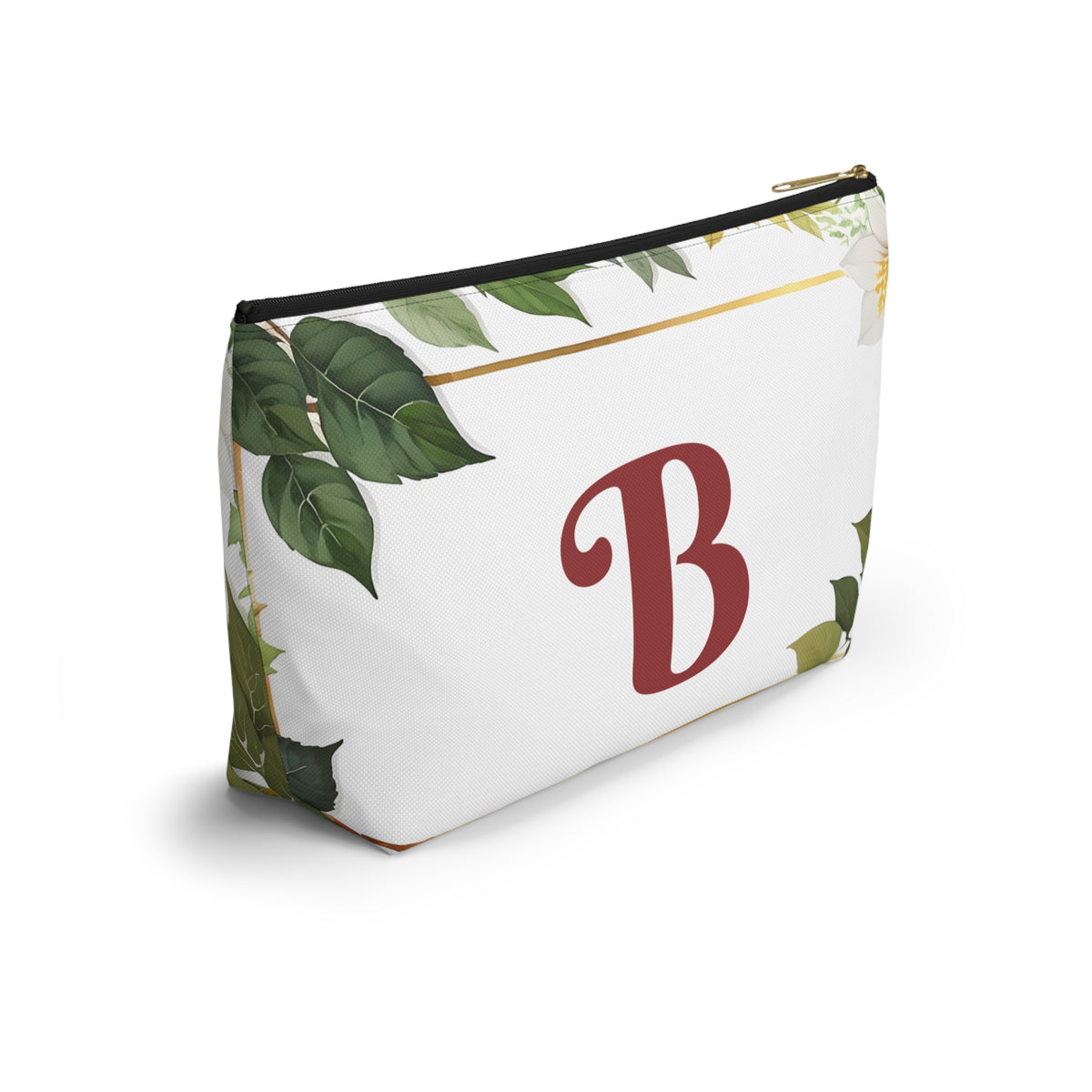 Copy of Personalized Floral Accessory Pouch, Makeup Bag, Gift for Her, Initial Pouch, Travel Organizer, Custom Cosmetic Bag