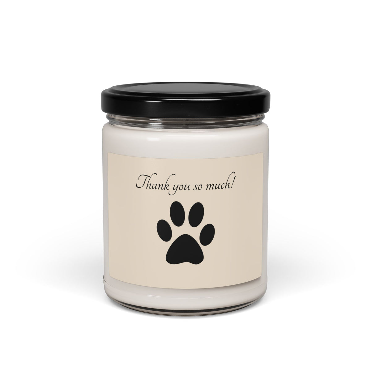 Soy Candle — "Thank You So Much" Paw Print (9 oz)