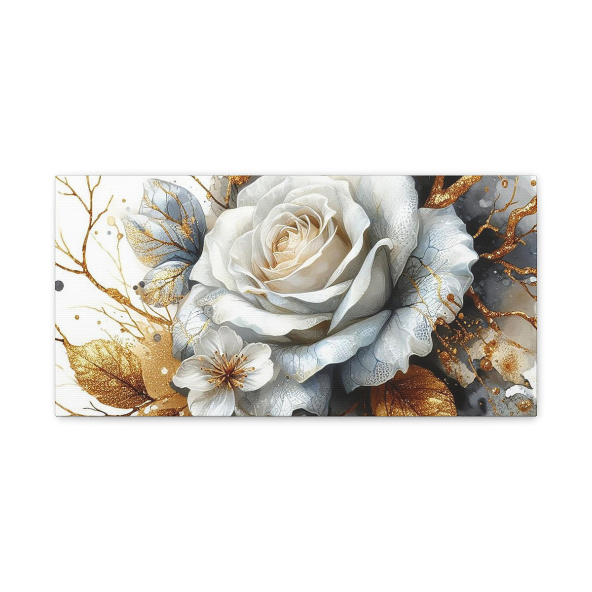 Matte Canvas, Stretched, 1.25" - Gold and Black