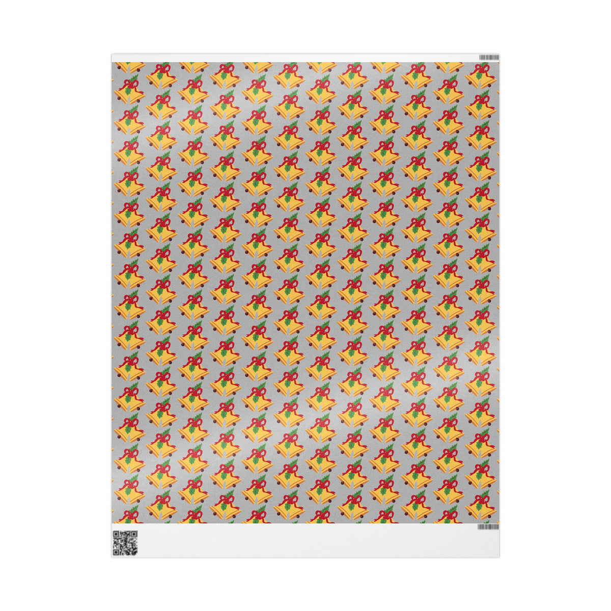 Holiday Bell Pattern Wrapping Paper — Festive Christmas Gift Wrap Roll