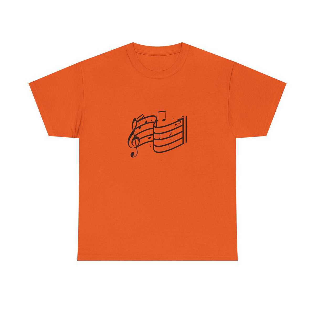 Music Notes T‑Shirt — Minimalist Sheet Music Tee for Musicians & Music Lovers