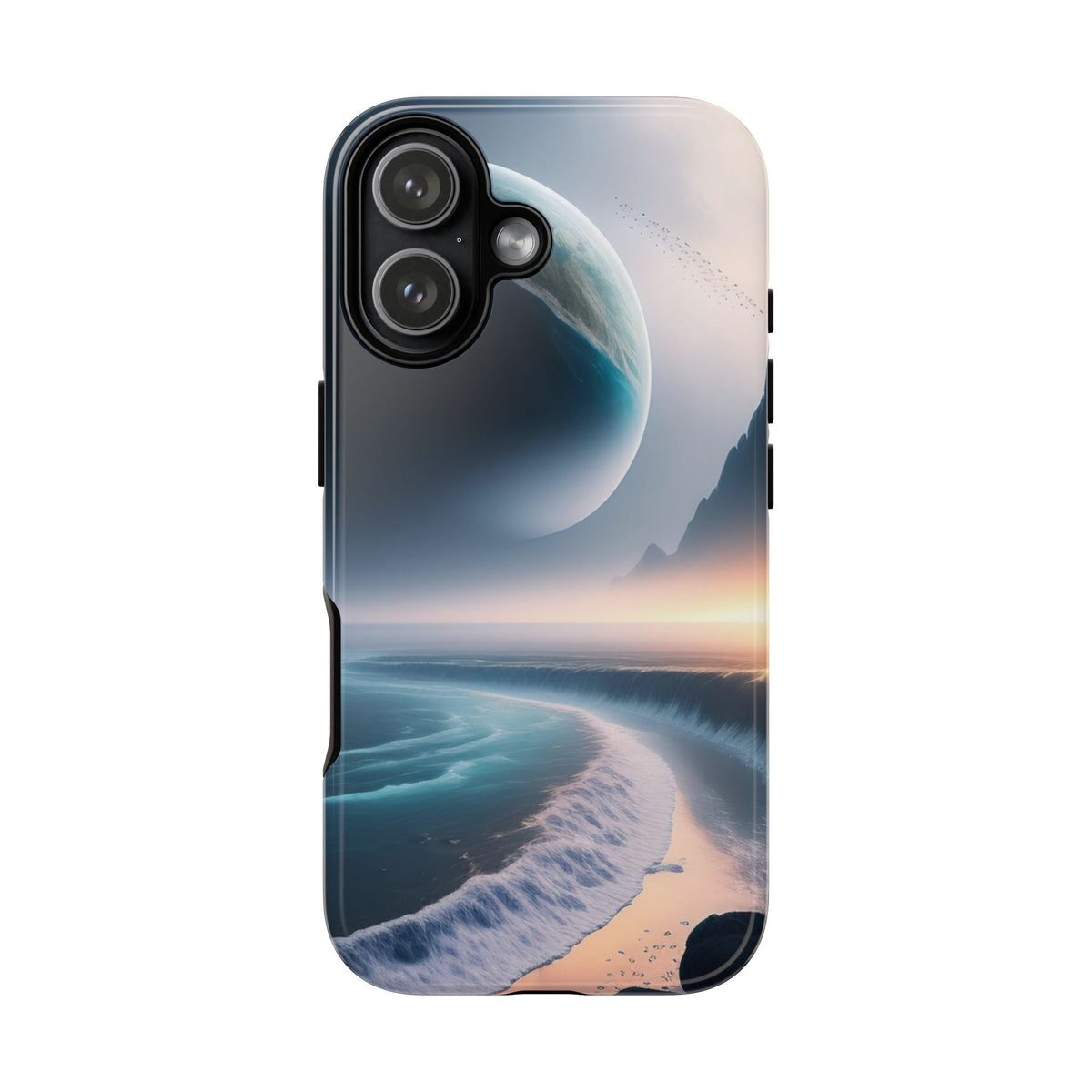 Galaxy Ocean Phone Case — Surreal Planet Beach Tough Case