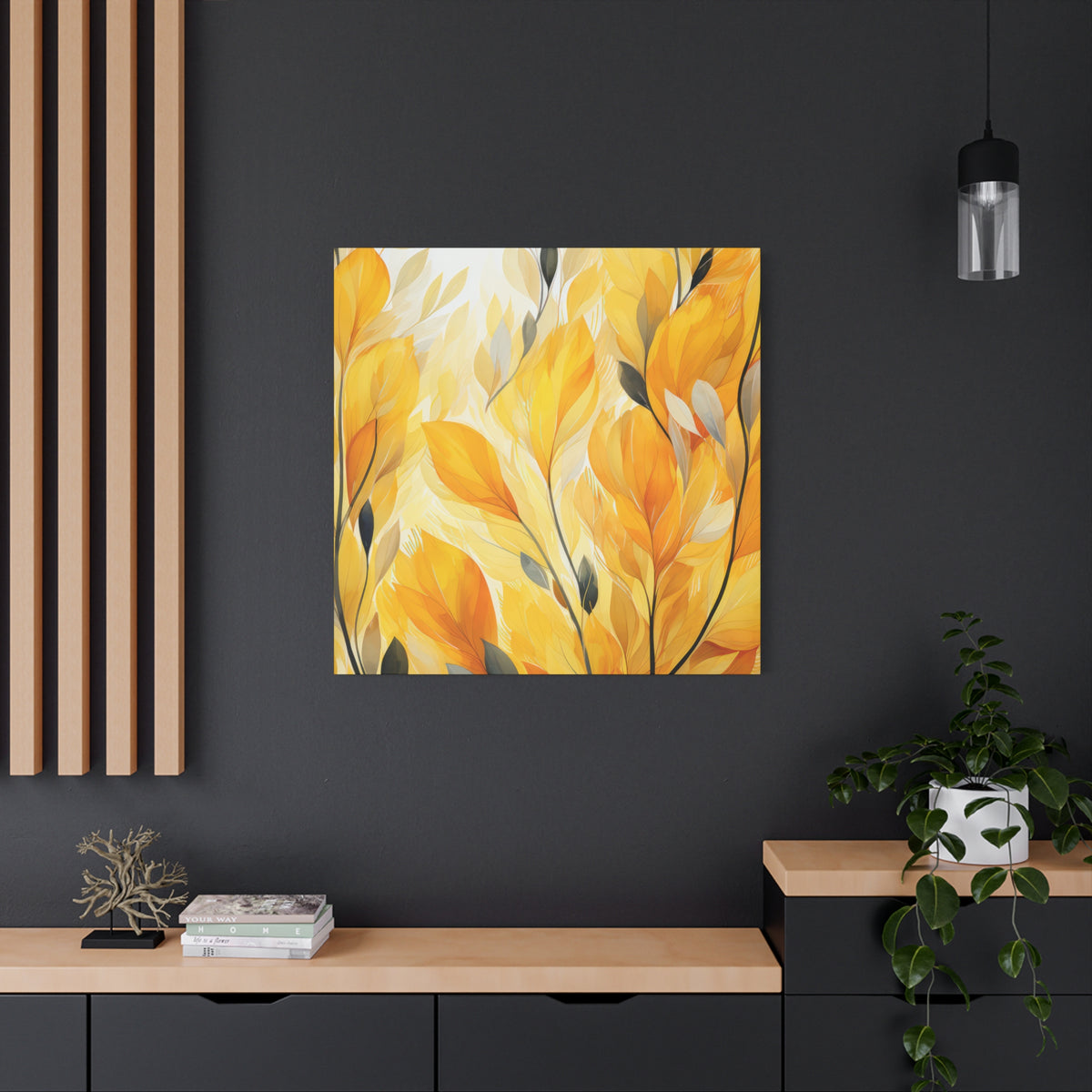 Gorgeous Yellow Matte Canvas Art Print, Stretched, 1.25"