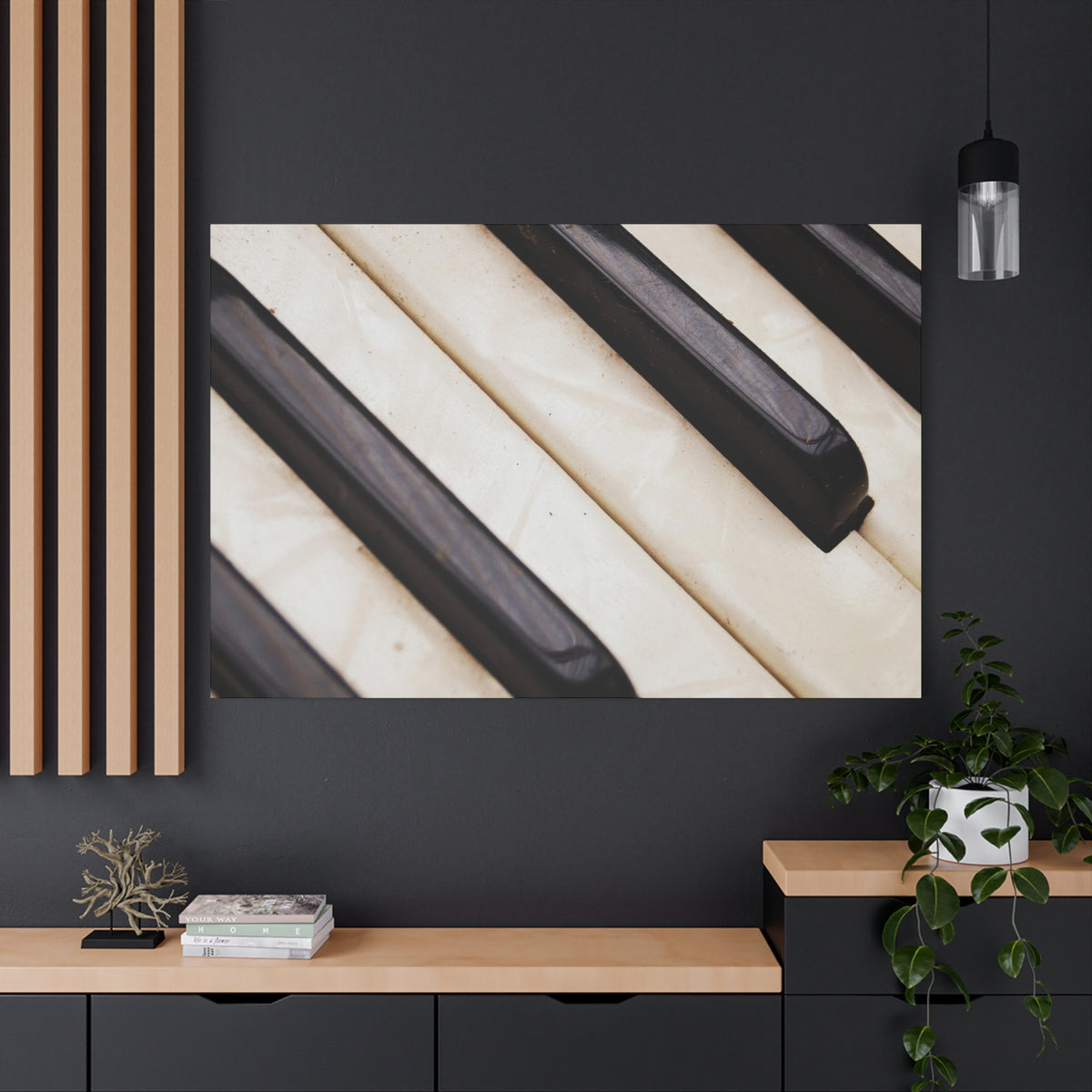 Piano Keys Canvas Wall Art, Music Decor for Home, Perfect Gift for Musicians or Music Lovers