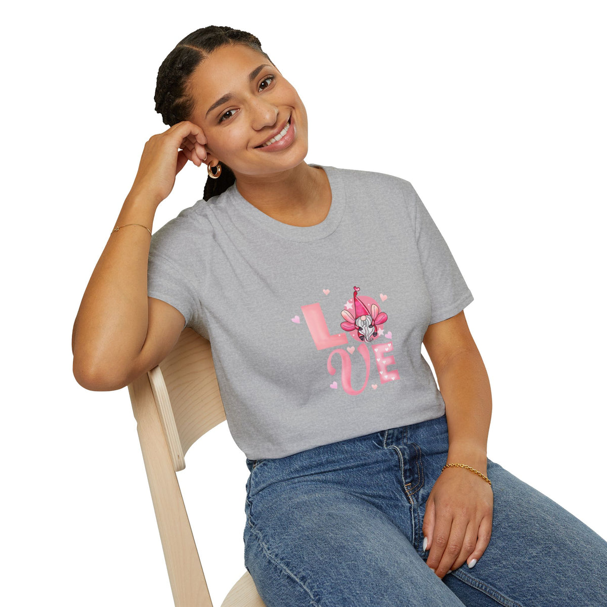 Love Cherry Blossom T-Shirt — Pink Floral "LOVE" Graphic Tee