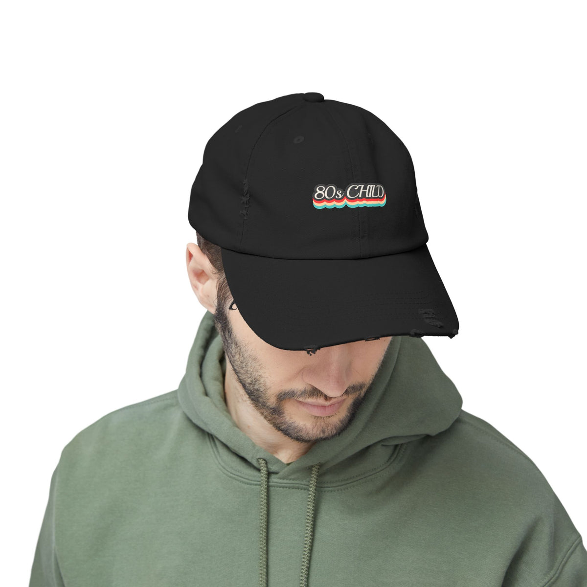 Unisex Distressed Cap- 80s child