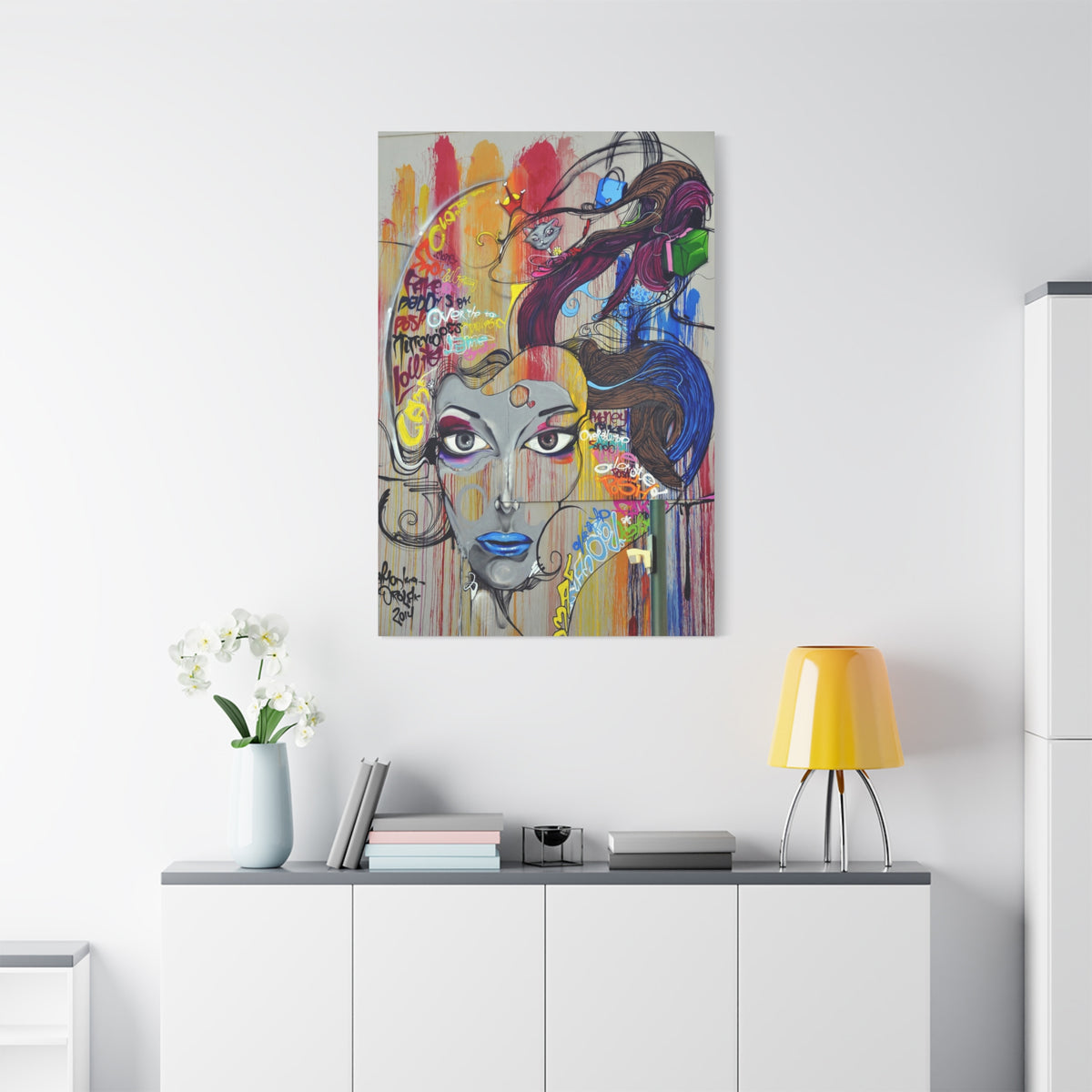 Colorful Graffiti Portrait Canvas