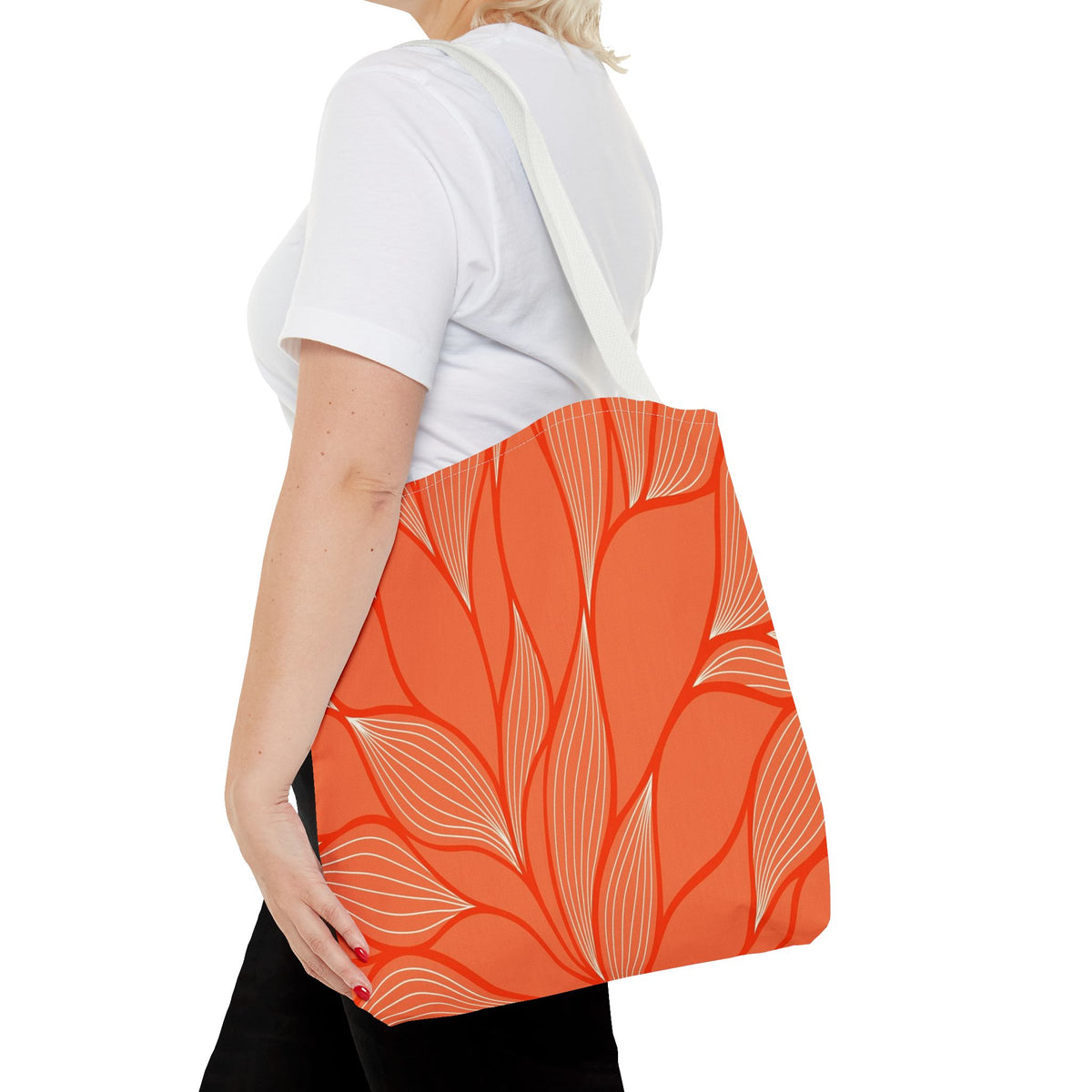 Vibrant Leafy Tote Bag, Stylish Grocery Bag, Eco-Friendly Shopping Tote, Floral Summer Tote, Gift for Plant Lovers