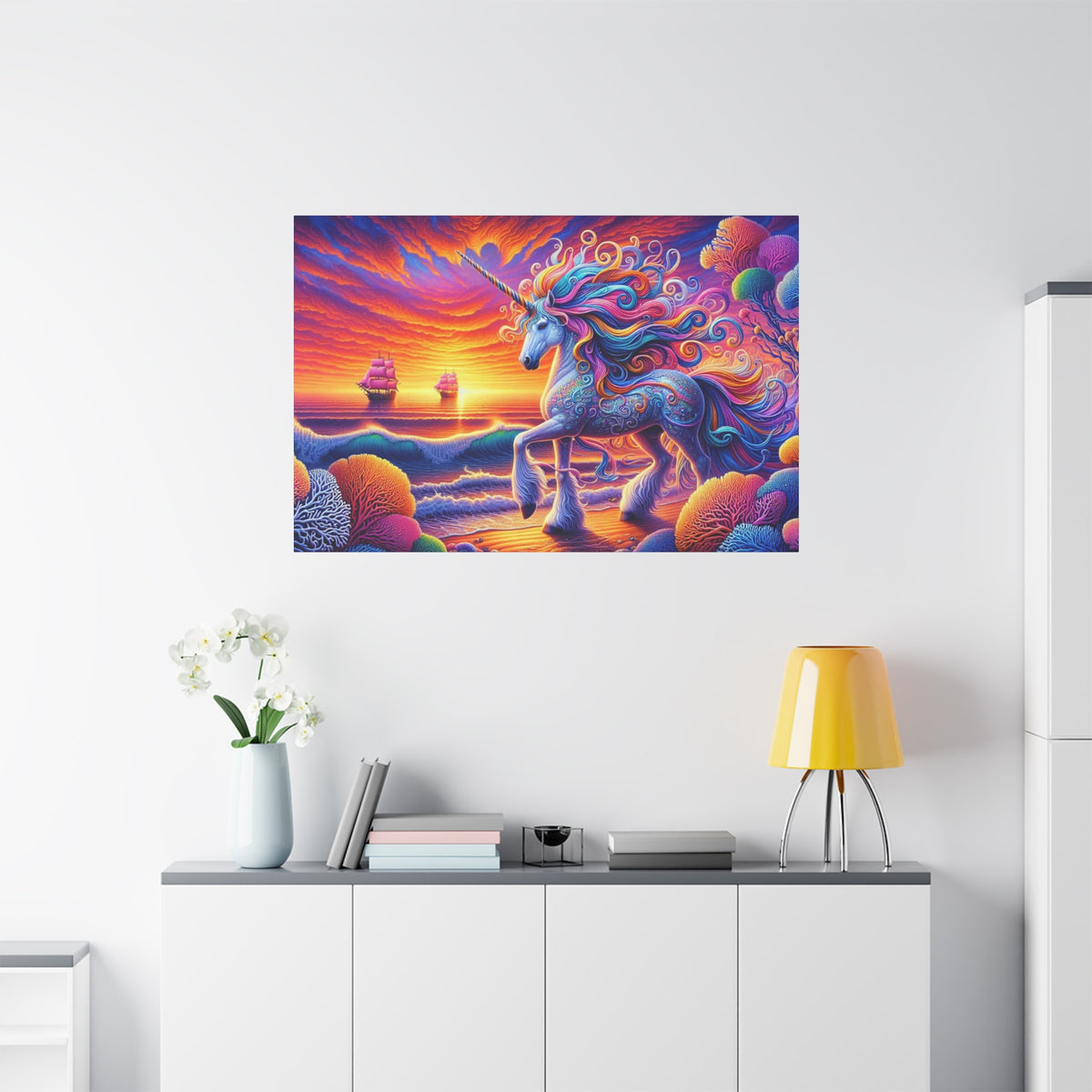 Matte Canvas, Stretched, 1.25" Unicorn