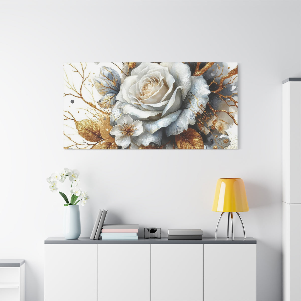 Matte Canvas, Stretched, 1.25" - Gold and Black