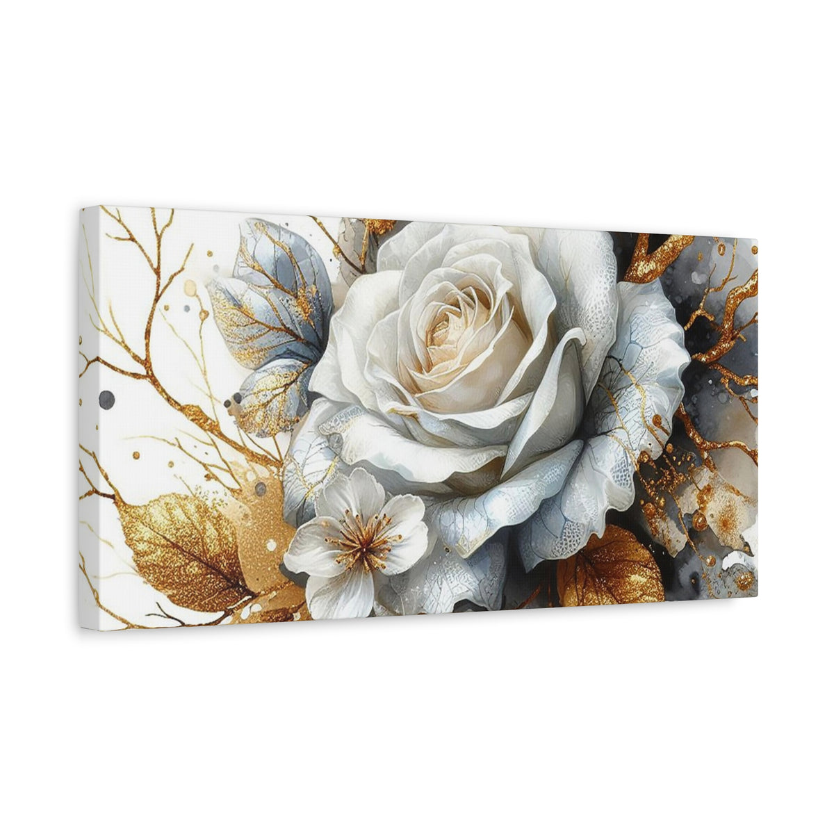 Matte Canvas, Stretched, 1.25" - Gold and Black