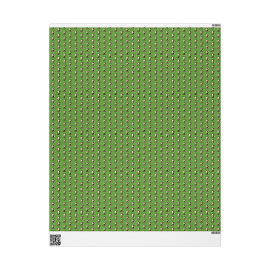 Wrapping Paper — Green Cute Dog Pattern Gift Wrap (Pet Lover Holiday & Birthday)