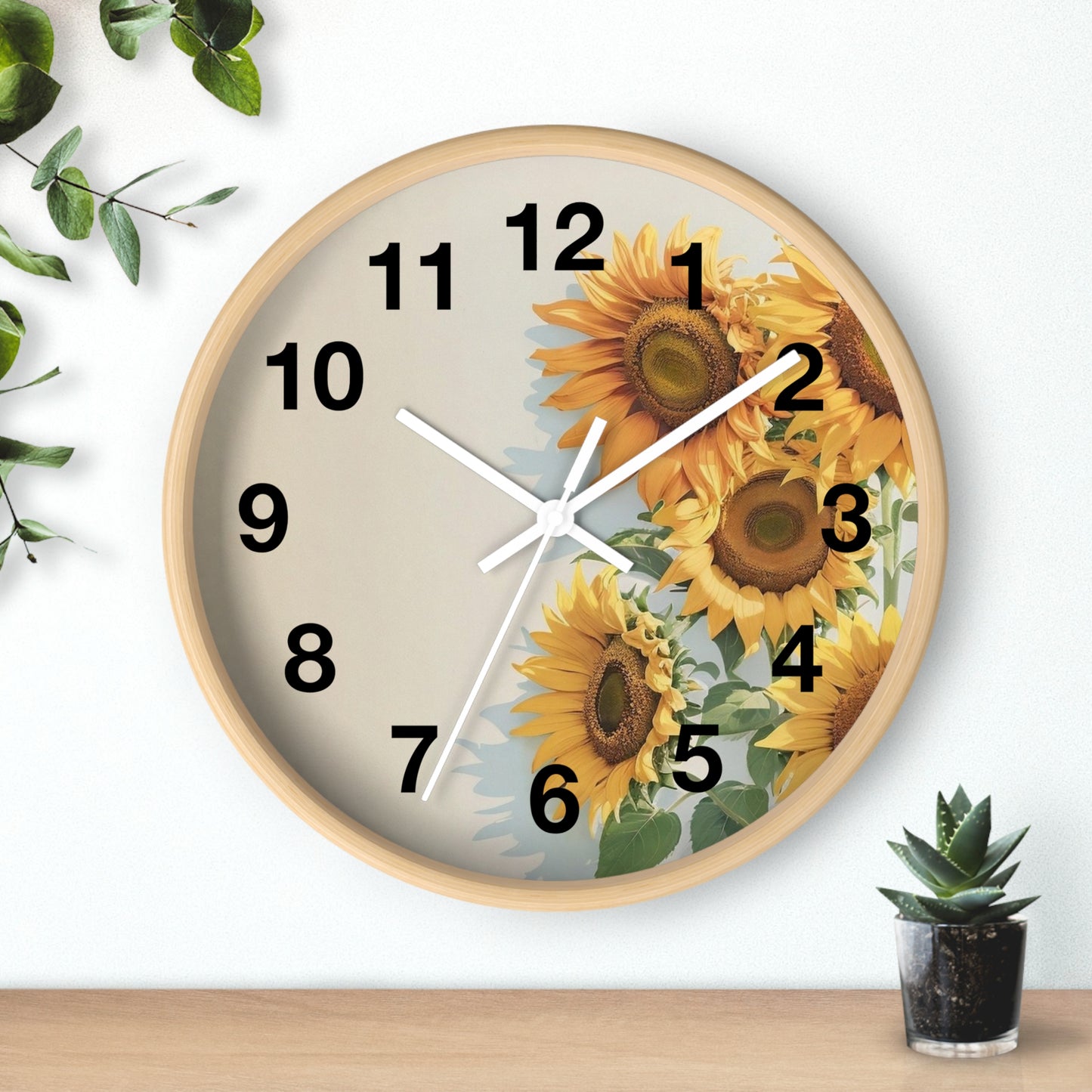 Sunflower Bouquet Wall Clock | Floral Home Decor, Kitchen Clock