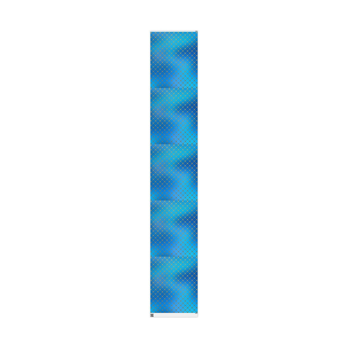 Blue Gold Dotted Swirl Wrapping Paper Roll — Decorative Gift Wrap