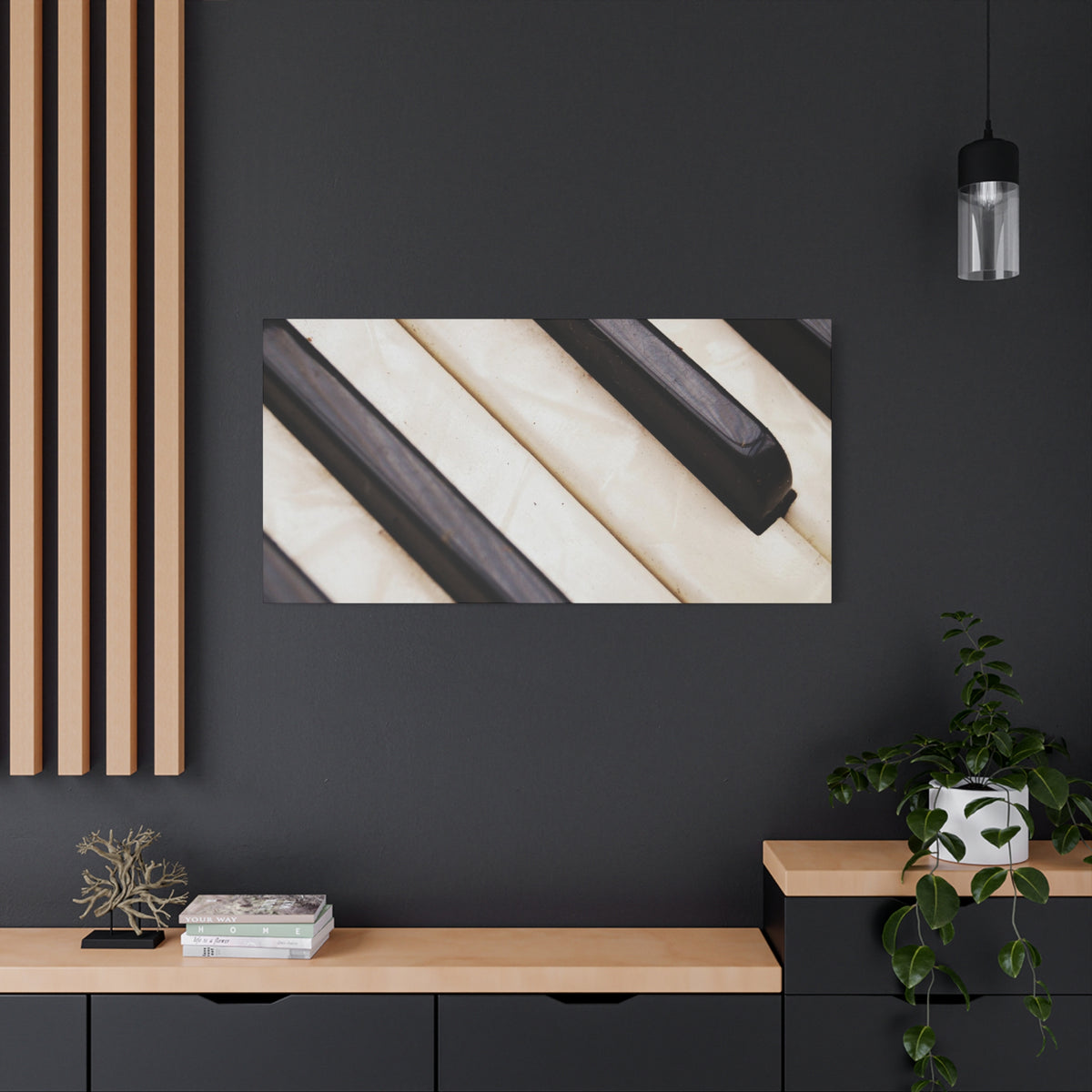 Piano Keys Canvas Wall Art, Music Decor for Home, Perfect Gift for Musicians or Music Lovers