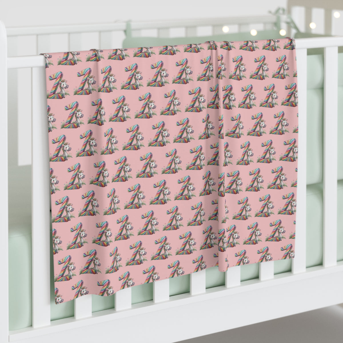 Cute Baby Swaddle Blanket with Rainbow Design, Infant Swaddle, Newborn Gift, Baby Shower Present, Nursery Decor, Soft Baby Blanket