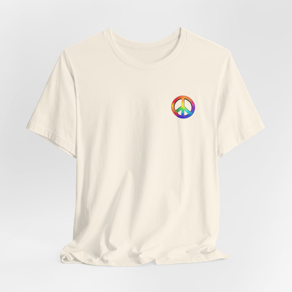 Peace Sign Tie-Dye Tee — Rainbow Hippie Peace Symbol T-Shirt