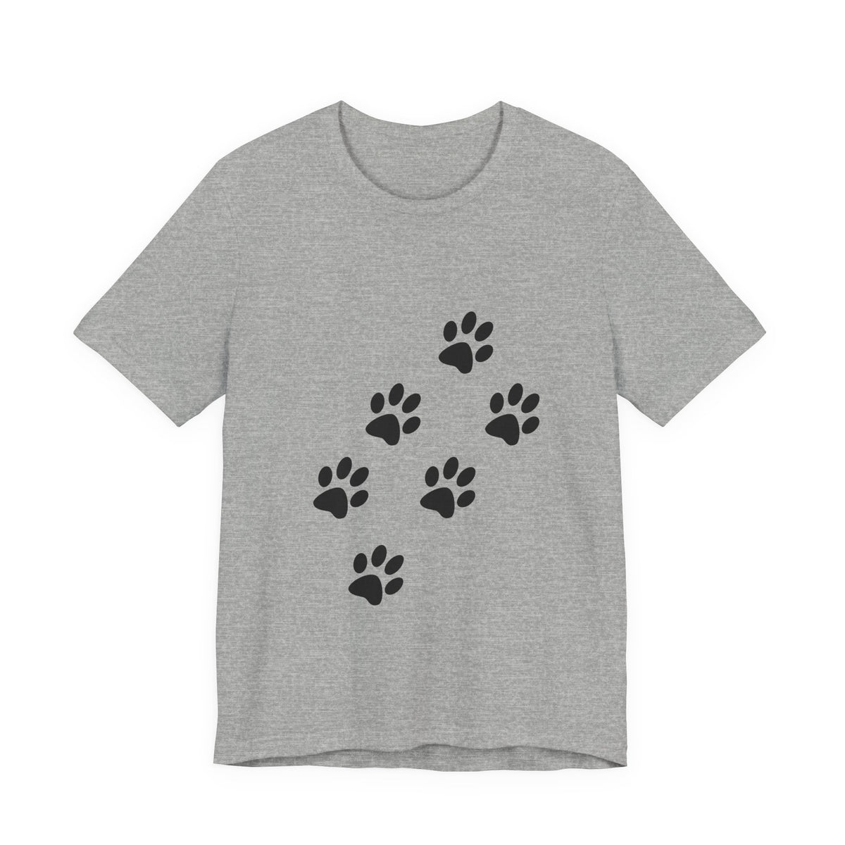 Paw Print Short Sleeve Tee | Unisex Animal Lover Shirt, Pet Owner Gift, Casual Wear, Gifts for Dog Lovers, Comfortable T-Shirt