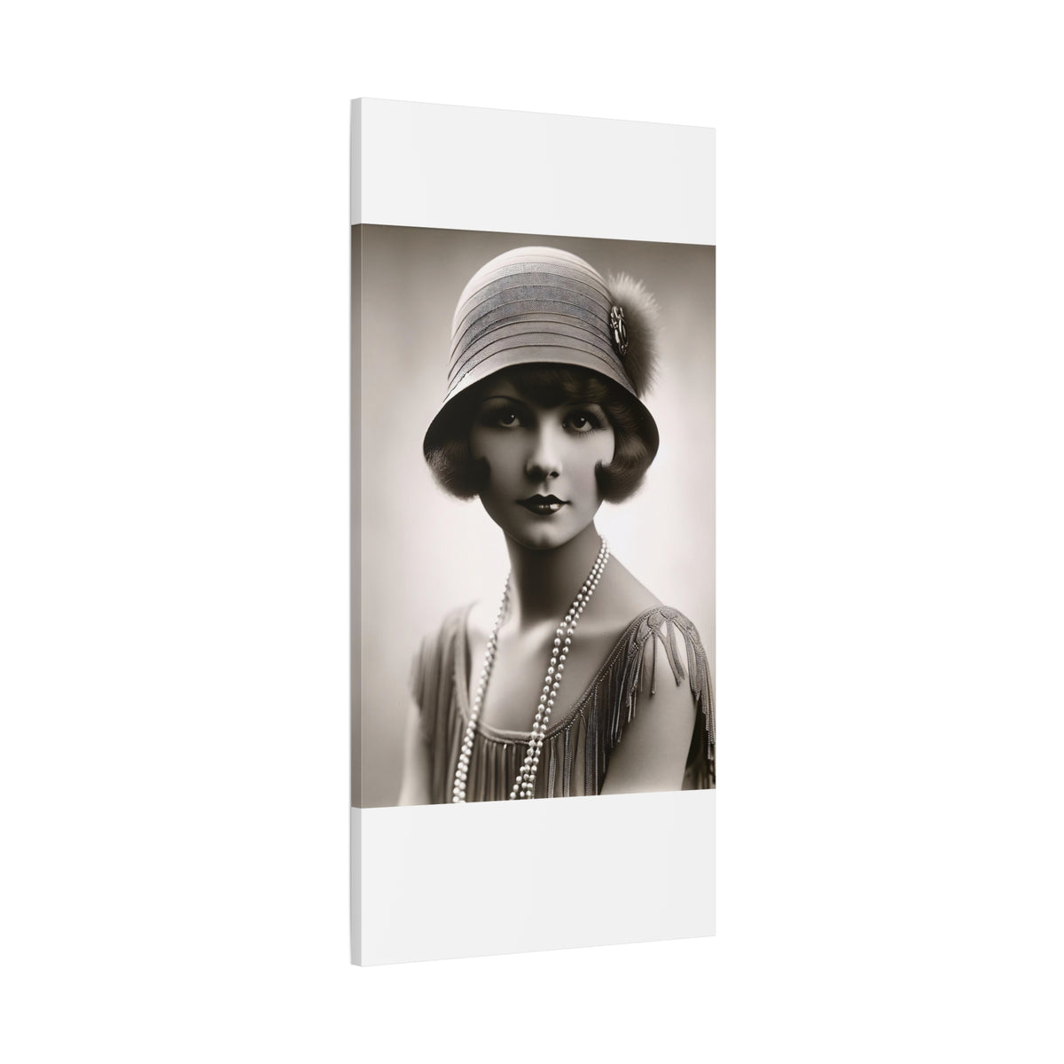Vintage 1920s Flapper Portrait Canvas