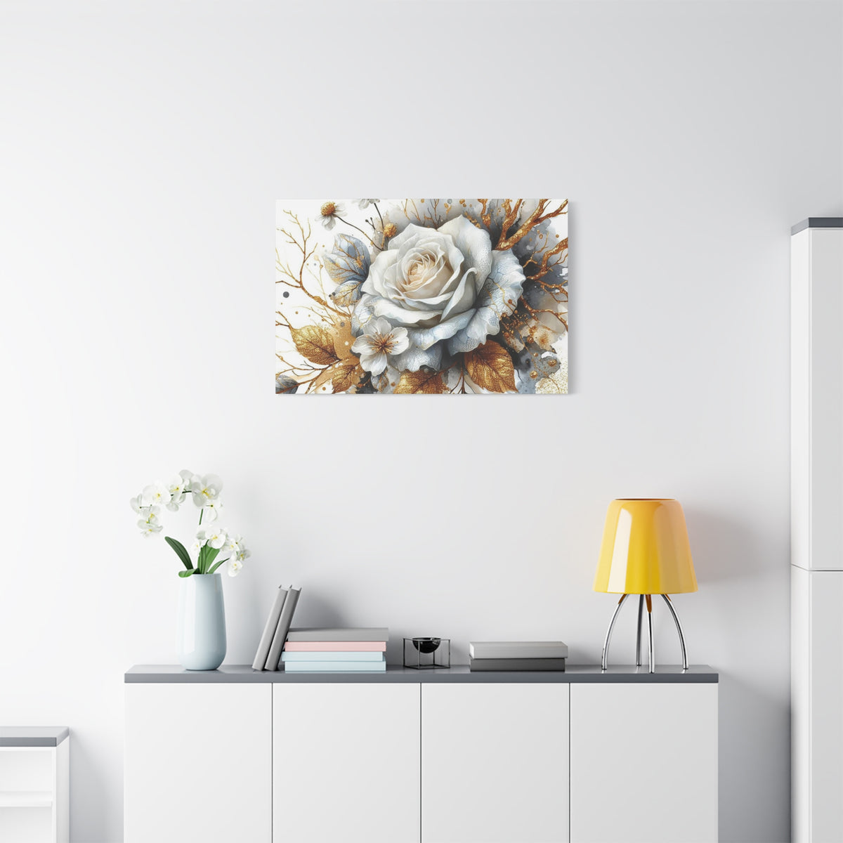 Matte Canvas, Stretched, 1.25" - Gold and Black