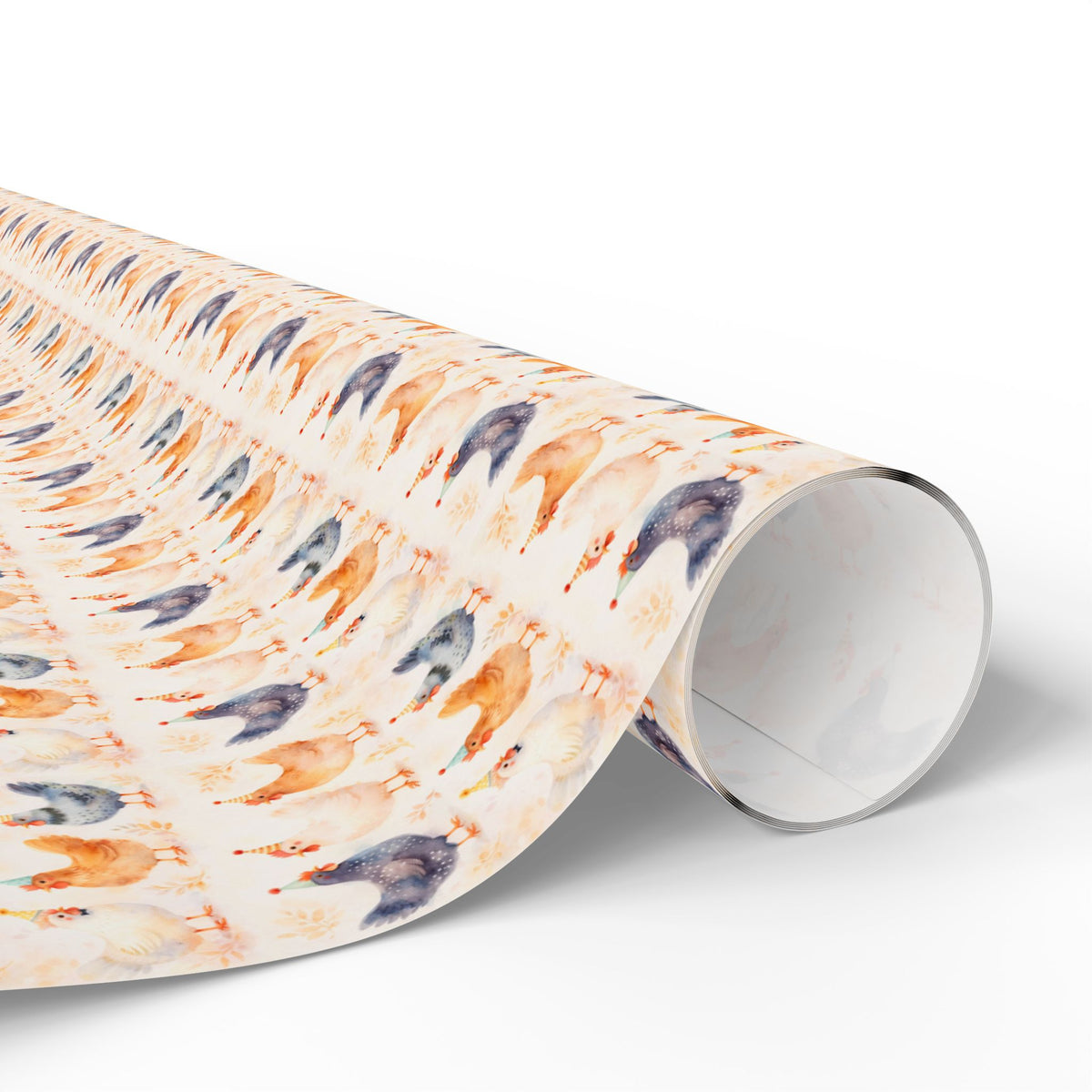 Chicken Watercolor Pattern Wrapping Paper Roll — Cute Pet Gift Wrap