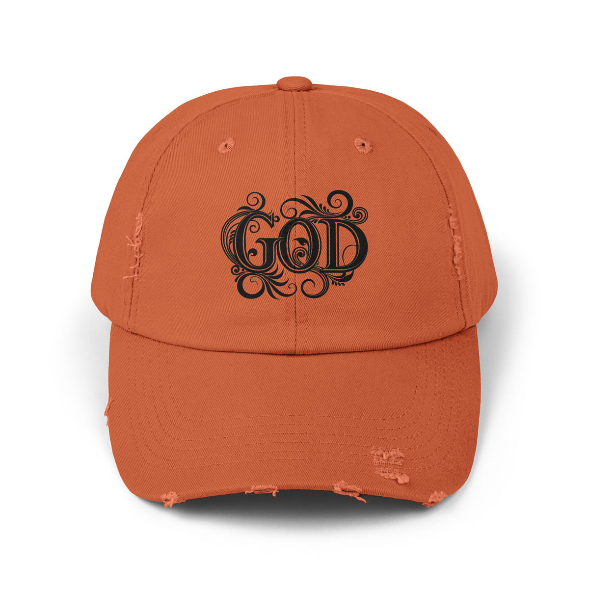 Distressed God Cap, Unisex Casual Hat, Trendy Vintage Cap, Faith Inspired Headwear, Gift for Religious Devotees