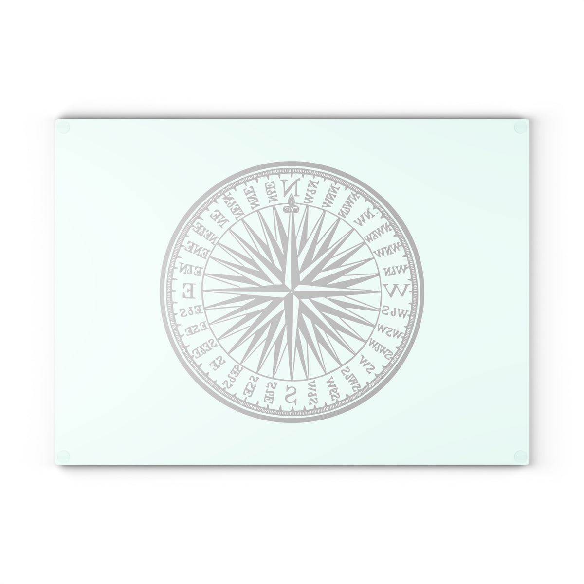 Nautical Compass Glass Cutting Board - Coastal Kitchen Decor, Perfect Gift for Chefs, Housewarming, Maritime Themed Events
