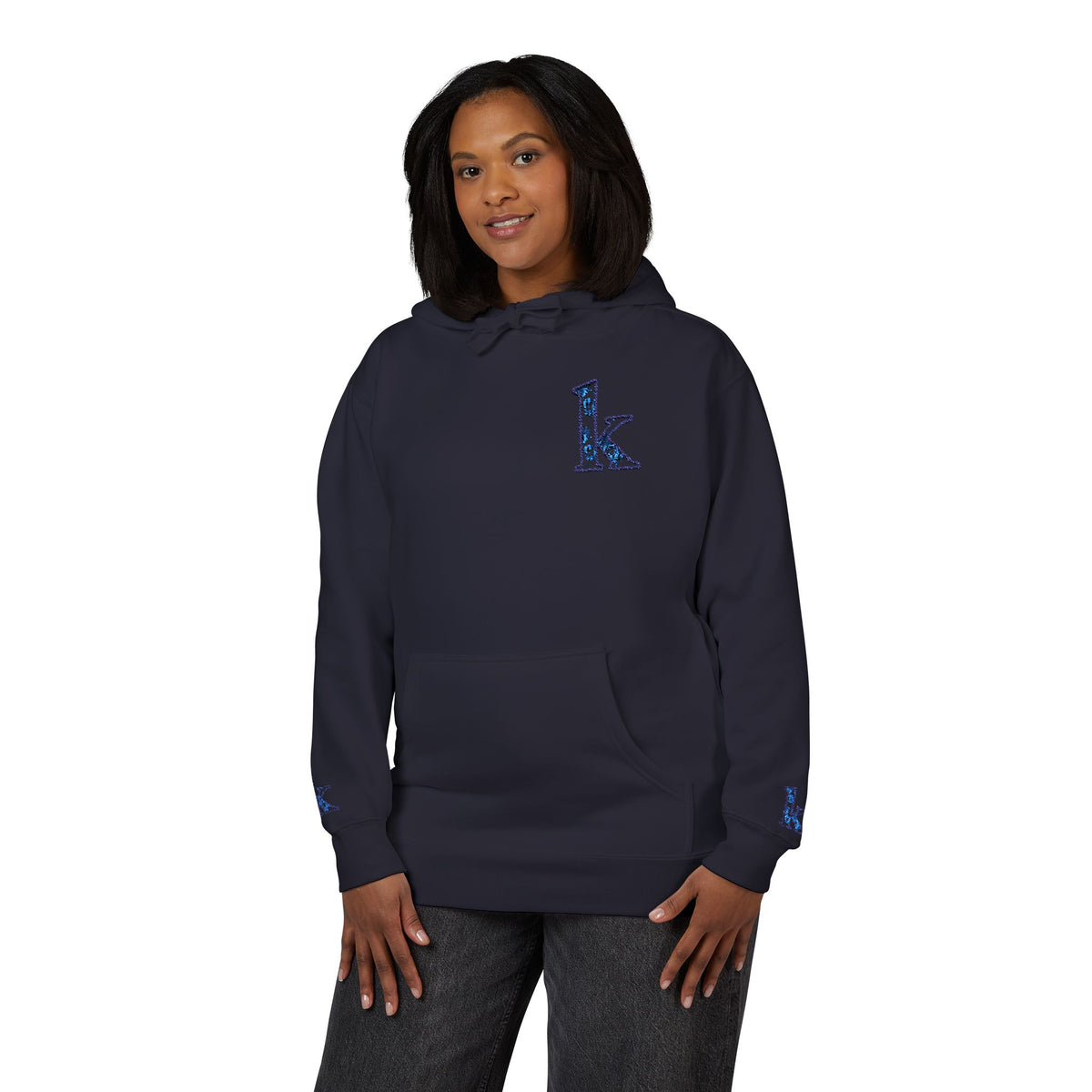 Cozy Floral Monogram Fleece Hoodie for Unisex - Perfect Gift for Birthdays, Valentine’s Day, Casual Wear, Adventure