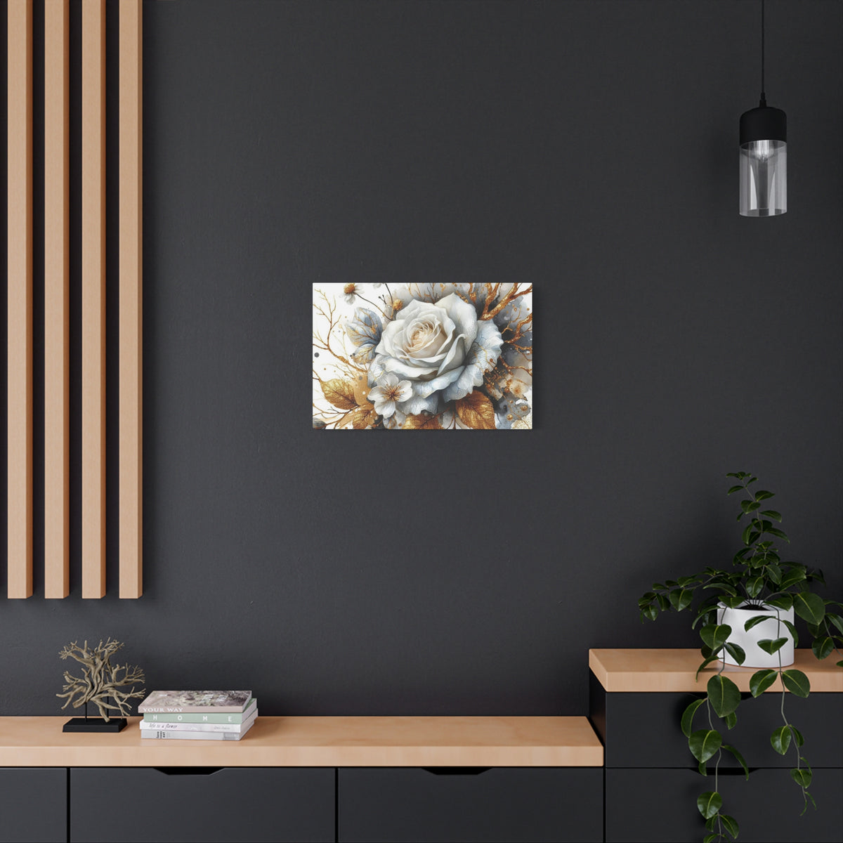 Matte Canvas, Stretched, 1.25" - Gold and Black