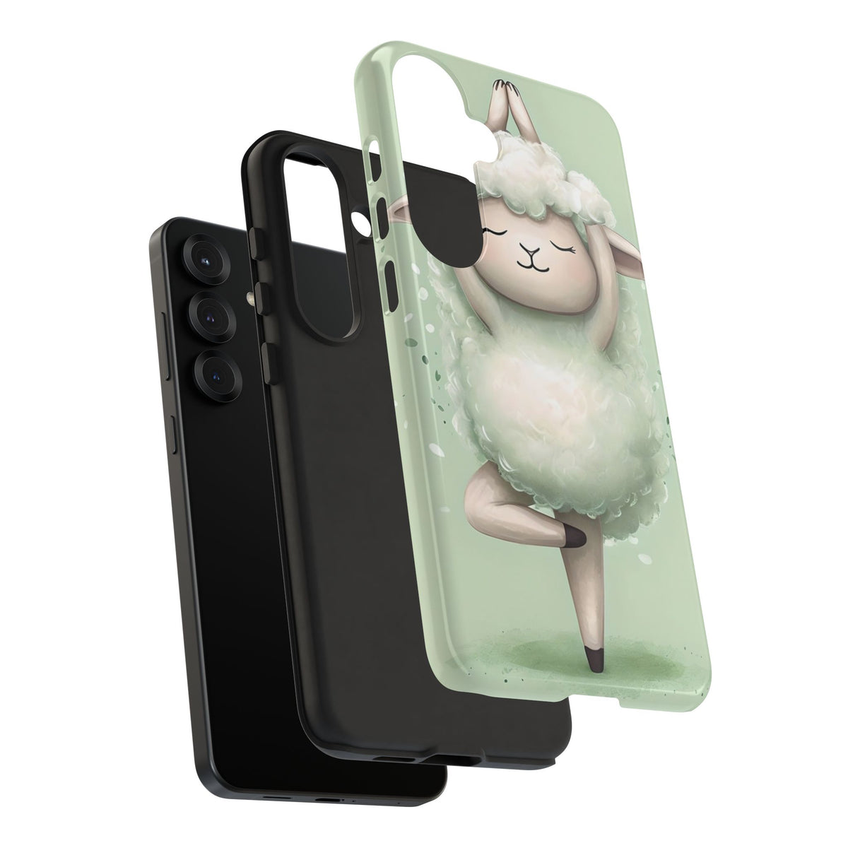 Cute Yoga Sheep Phone Case — Pastel Lamb Ballerina Protective Cover