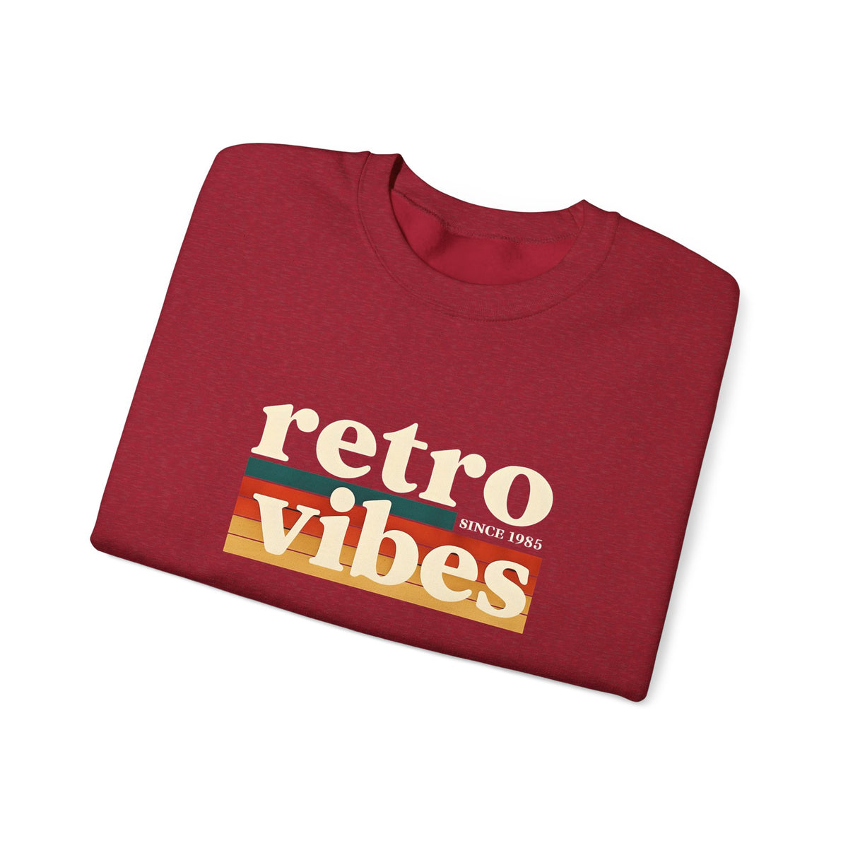 Retro Vibes Crewneck Sweatshirt, Unisex Vintage Style, Cozy Fall Fashion, Gift for Music Lovers, Chill Weekend Wear