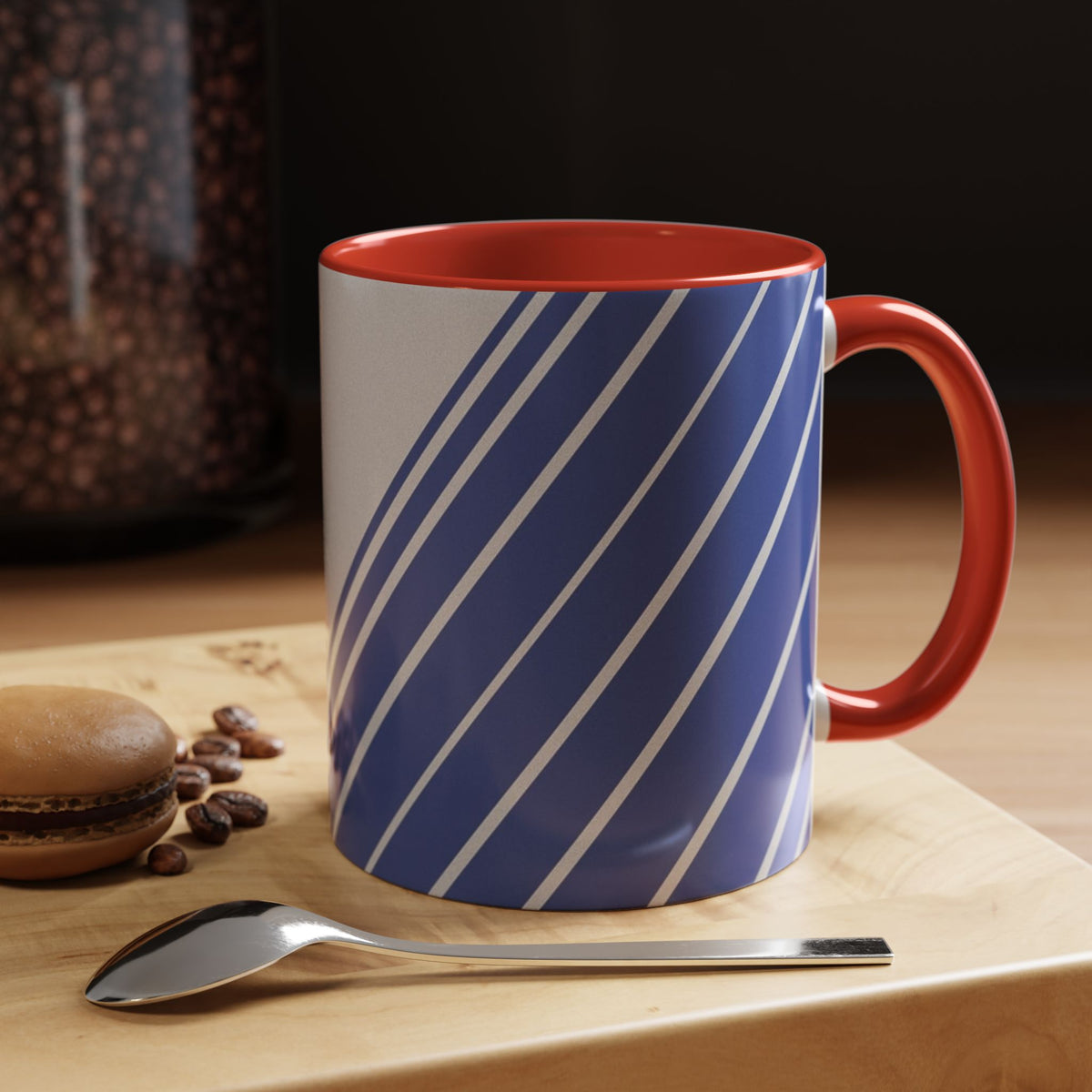 Elegant Stripe Accent Coffee Mug - Perfect for Gifts, Home Decor, Office, Birthdays, and Tea Lovers