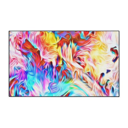 Abstract Swirl Heavy-Duty Floor Mat — Vibrant Colorful Entryway Rug