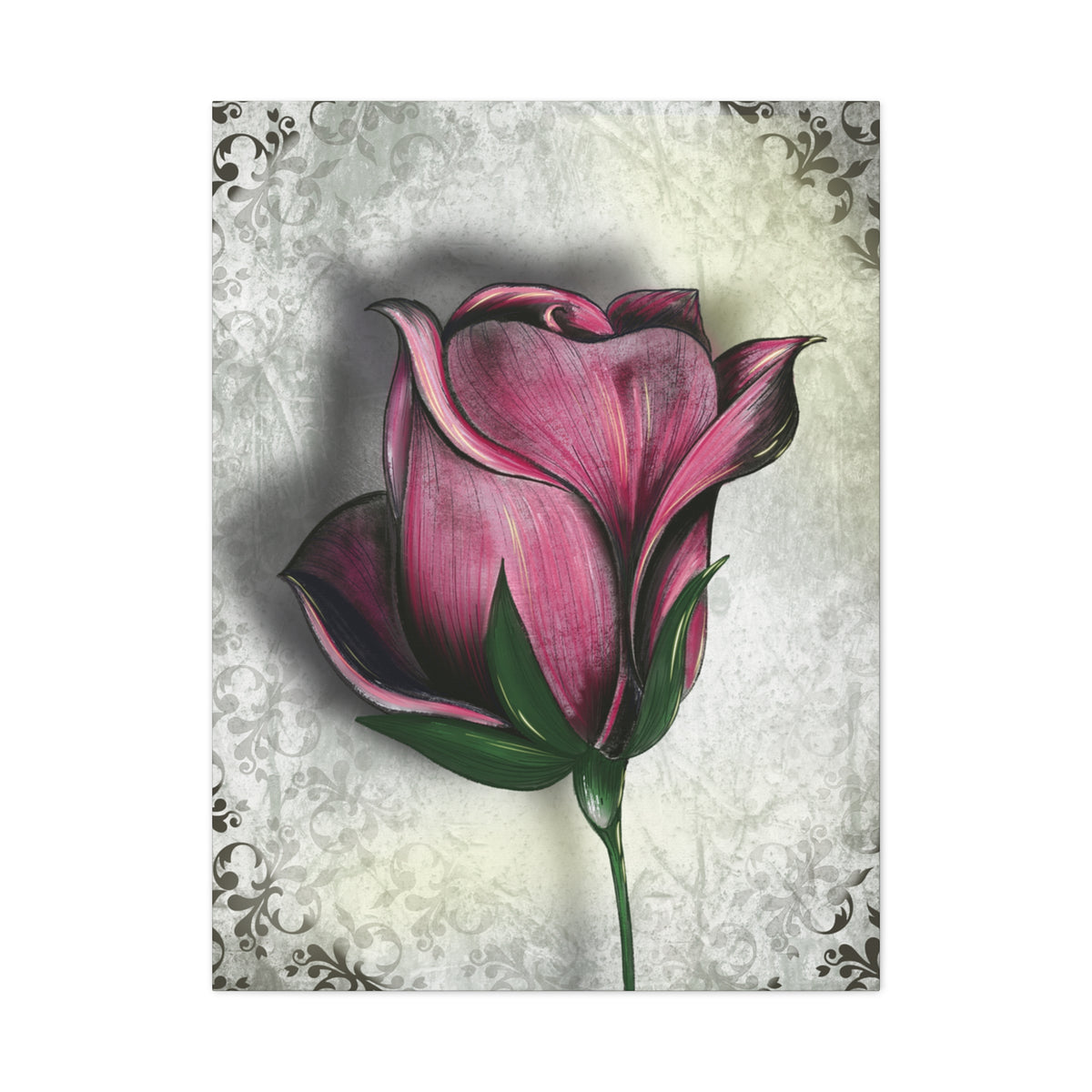 Matte Canvas, Stretched, 1.25" Purple Flowers