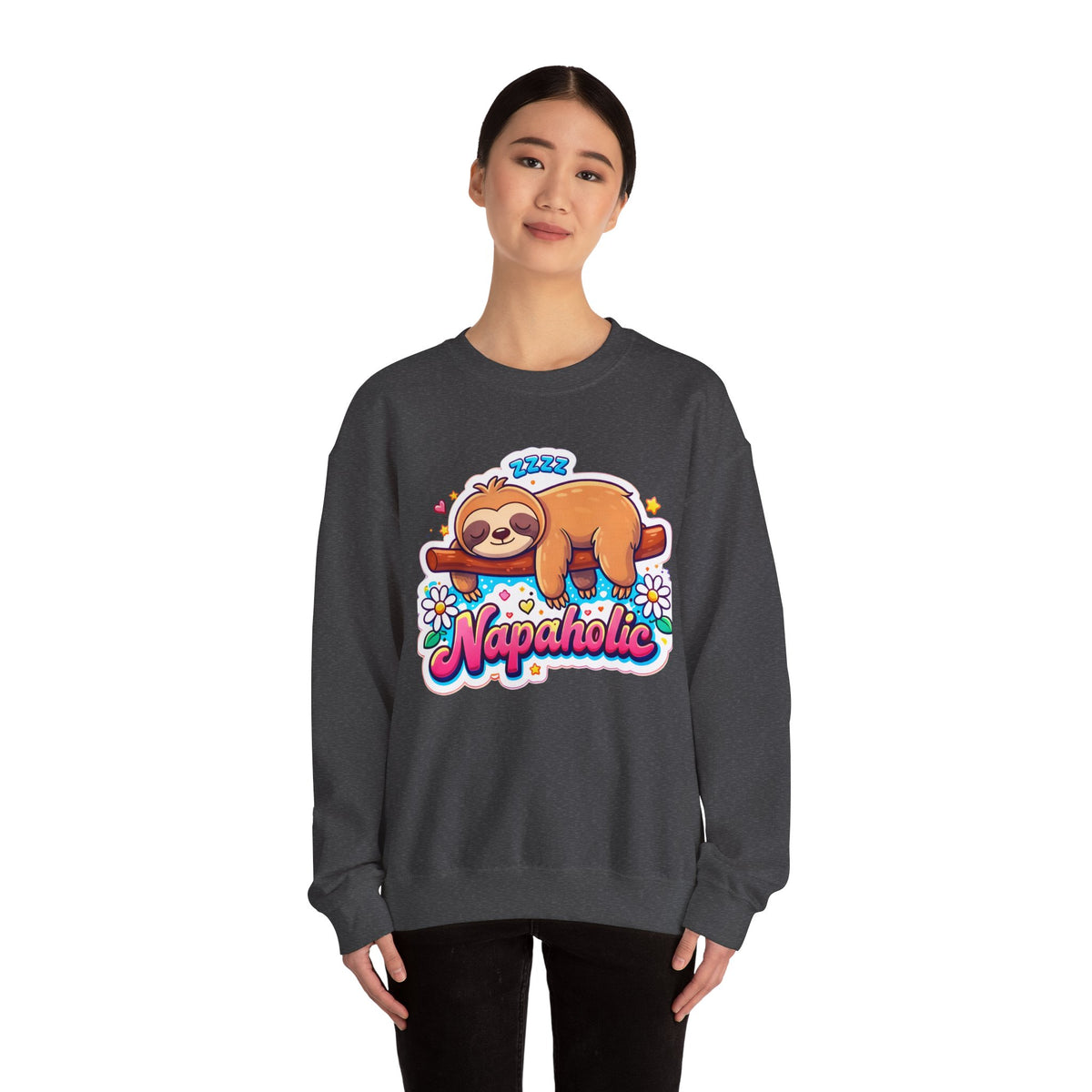 Napaholic Sweatshirt — Cute Sloth Nap Lover Crewneck