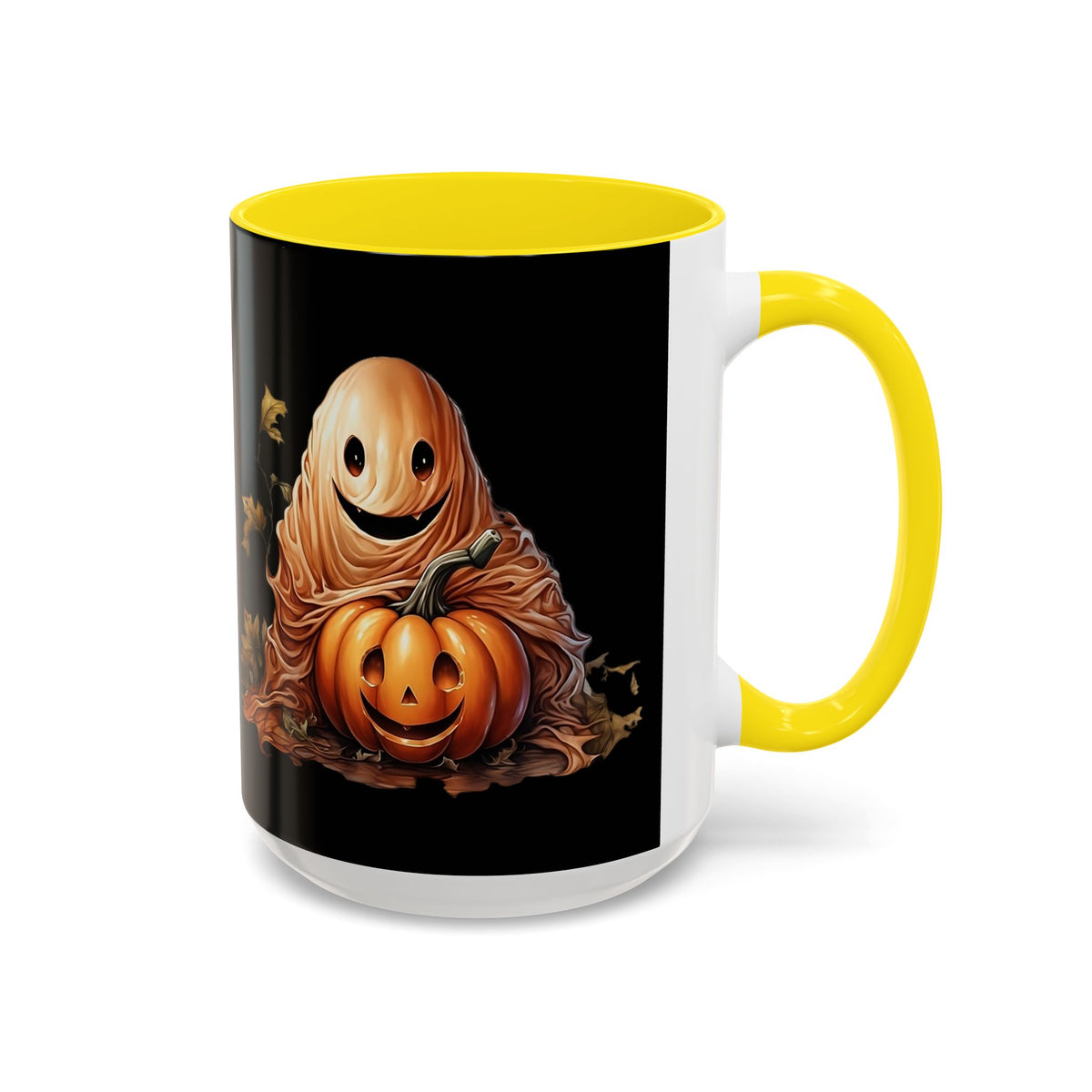 Halloween Ghost Pumpkin Coffee Mug, Spooky Drinkware, Fall Decor, Halloween Gift, Pumpkin Spice Lover's Mug
