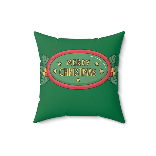 Christmas Decorative Pillow, Cozy Holiday Accent, Festive Home Decor, Merry Christmas Cushion, Seasonal Gift Idea