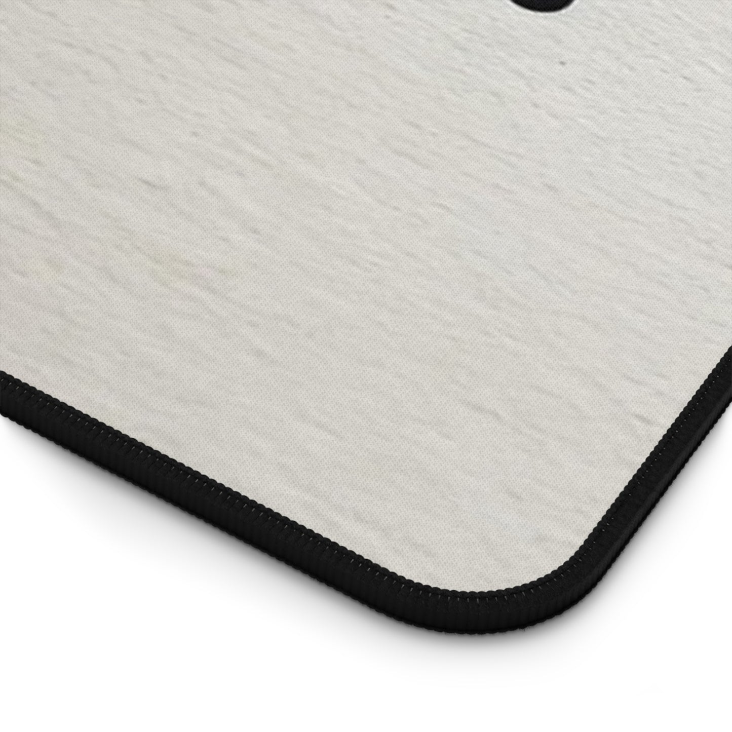 Black Ink Floral Desk Mat — Minimalist Monochrome Mousepad for Office & Home